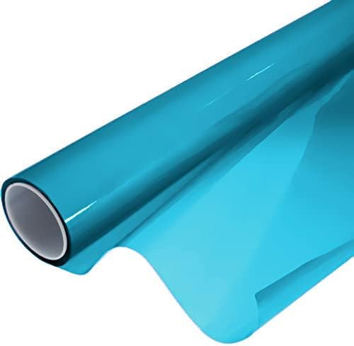 VViViD Extra-Wide Headlight Taillight Vinyl Tint Wrap 16 Inch x 48 Inch Roll Including Yellow Detailer Squeegee & 2X Black Felt Edge (Dark Blue)