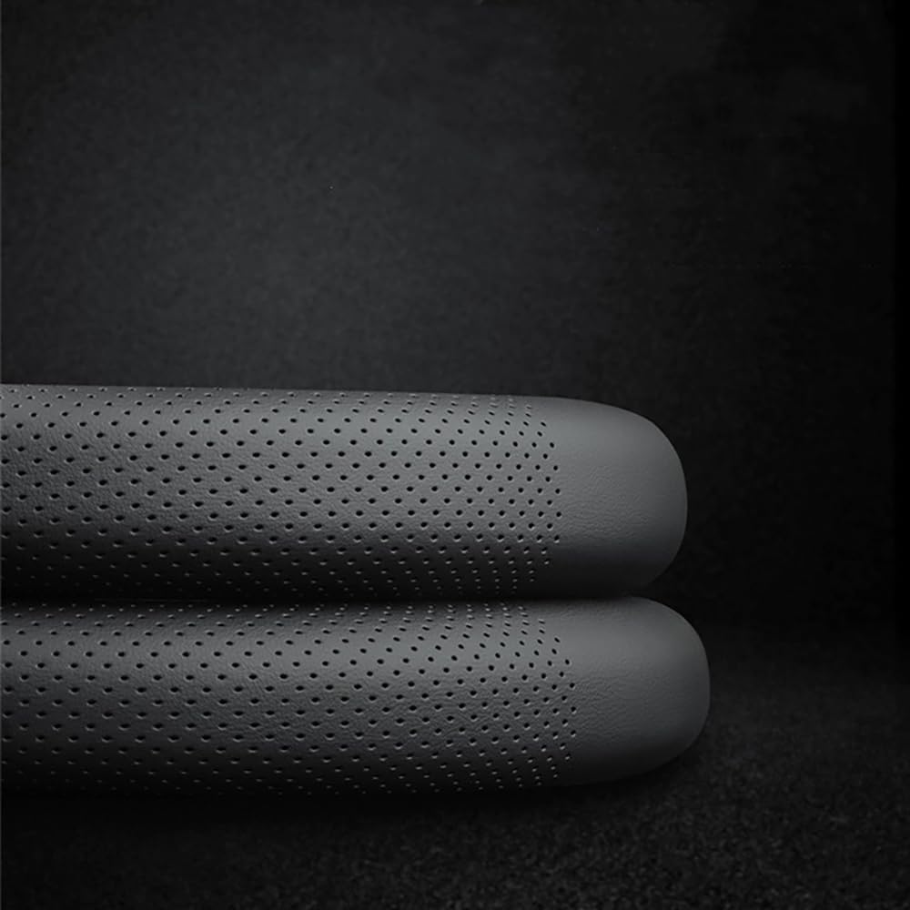 New Nappa Leather car Steering Wheel Cover,for Car Truck SUV 15 inch (Black)