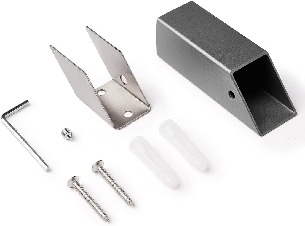 NINETREX Towel Hooks Grey SUS304 Stainless Steel 4 Pack Heavy Duty Modern Wall Hooks Robe Hook for Bathroom Livingroom Hotel Style Wall Mounted