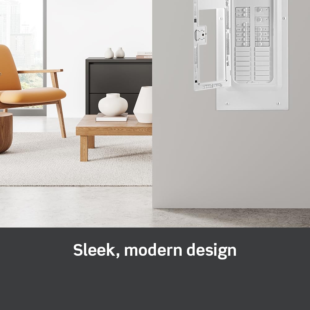 Leviton LSPD2-T Surge Protective Device with Two 20A 1-Pole Plug-On Standard Branch Circuit Breakers, Thermal Magnetic, 120/240 VAC, White