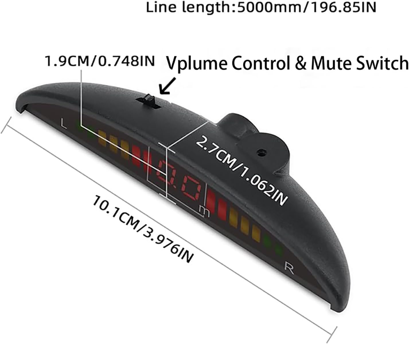 Pickup Truck Backup Radar System - Four 5.95m Sensors for Rear Installation, Compatible with Front Bumper Mounting - Enhance Safety & Visibility(Champagne Gold)