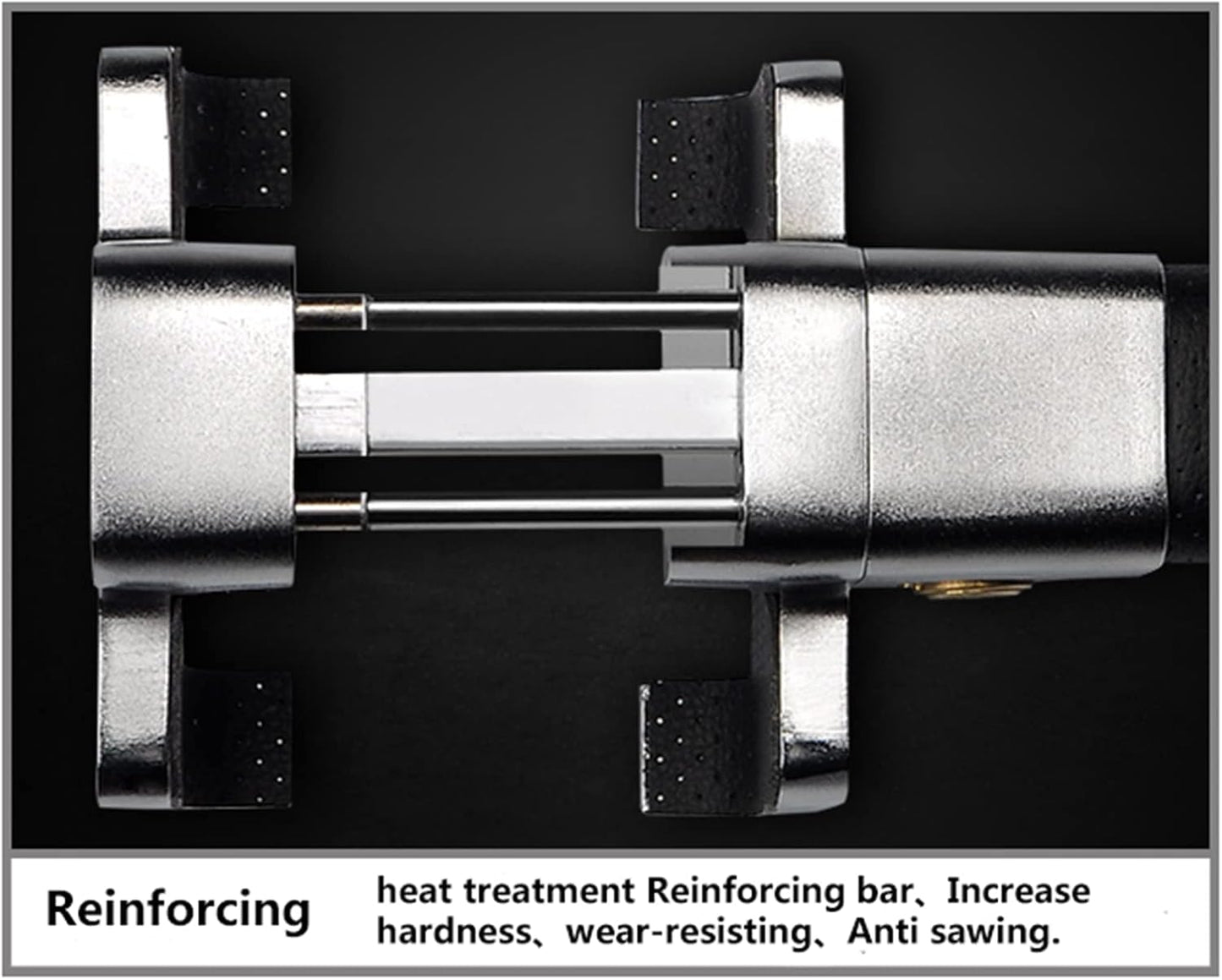 Amorin Steering Wheel Lock with Alarm and Light, Car Security Products Anti-Theft Device, Heavy Duty Car Theft Prevention Lock Bar for Car SUV Black + Silver