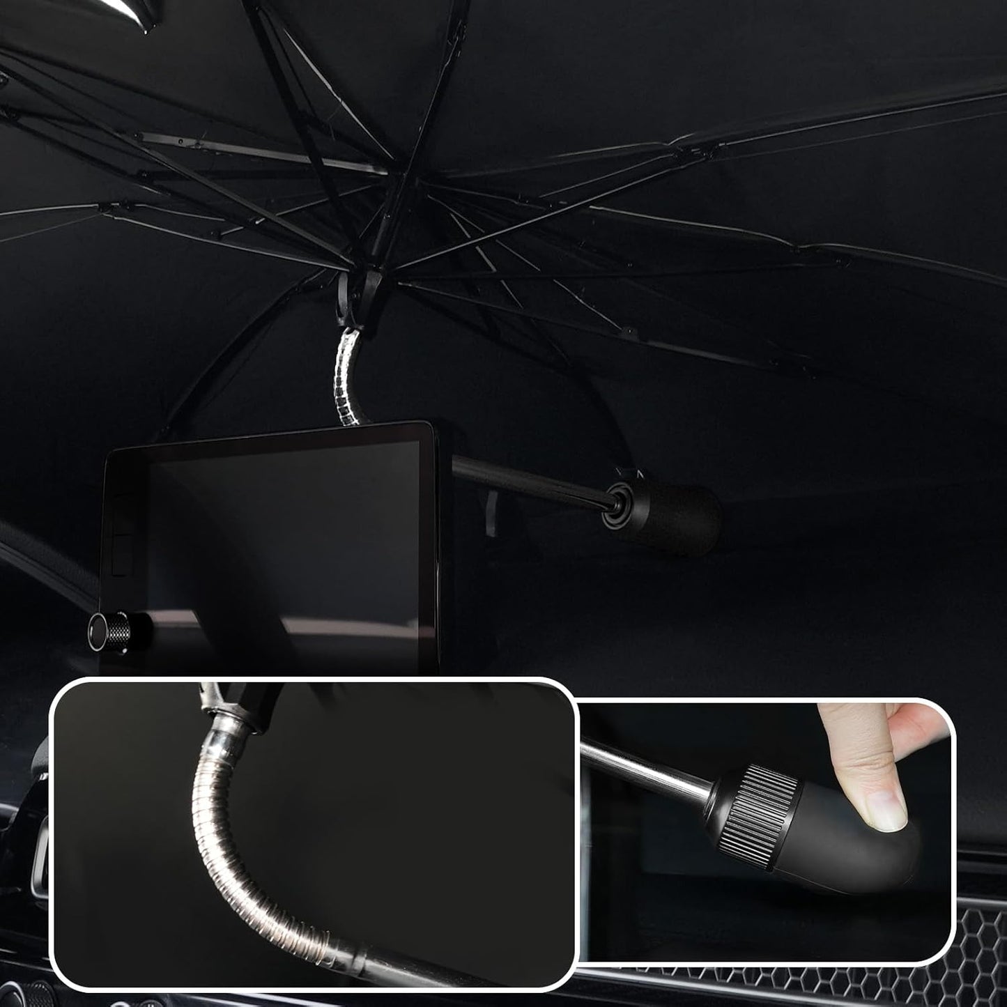 Umbrella Sunshade for Honda Civic 2025 2024 2023 2022 Accessories, Foldable Windshield Cover Sun Shade Umbrella Sun Visor UV Block Windshield, Ice Nano (for for Honda Civic 2022-2025