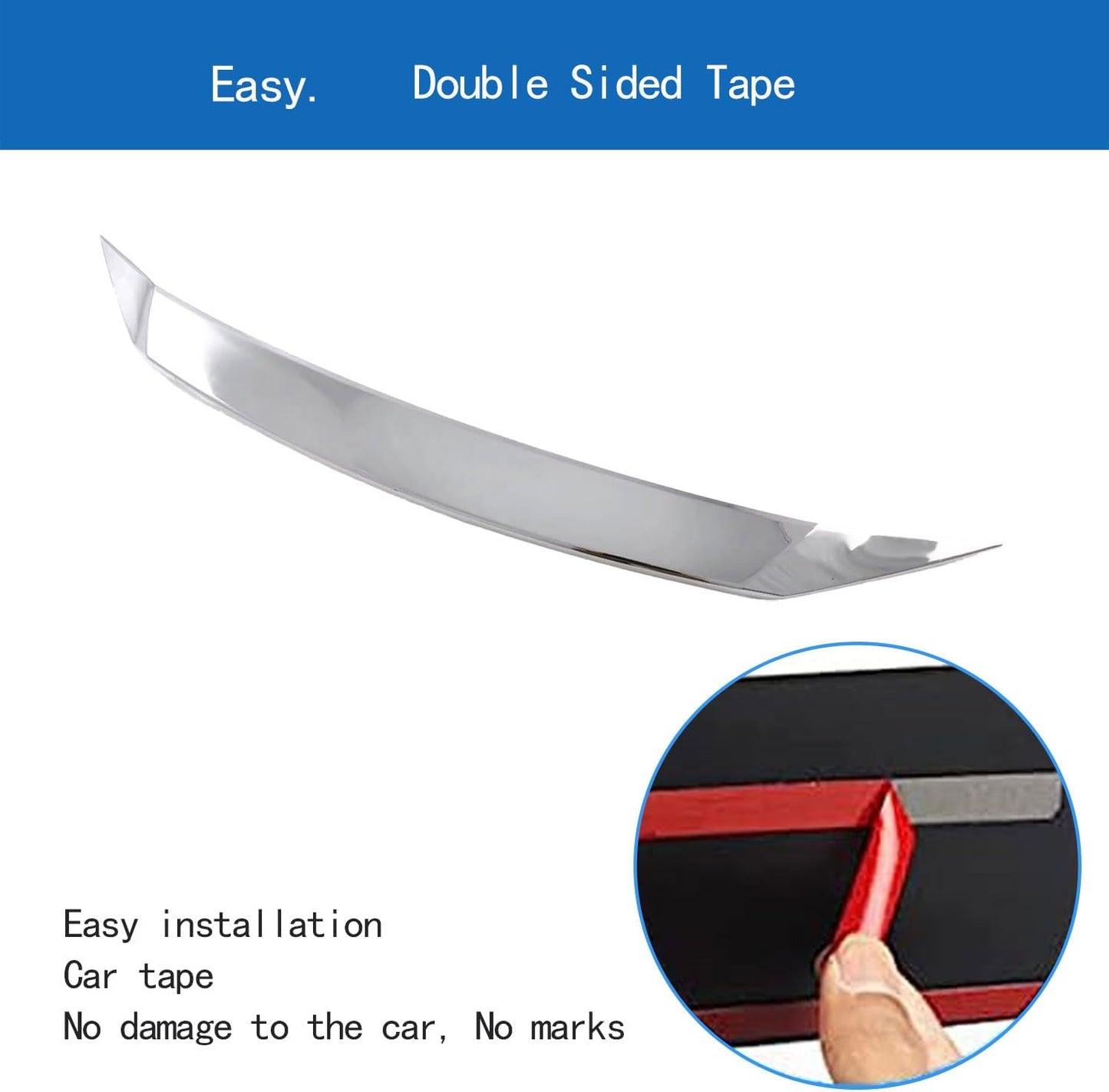 Front Hood Air Deflector,Car Bonnet Molding Cover Trim Fit for Mazda CX-50 and CX50 Hybrid 2023 2024 2025,Exterior Accessory(ABS,Glossy Chrome)