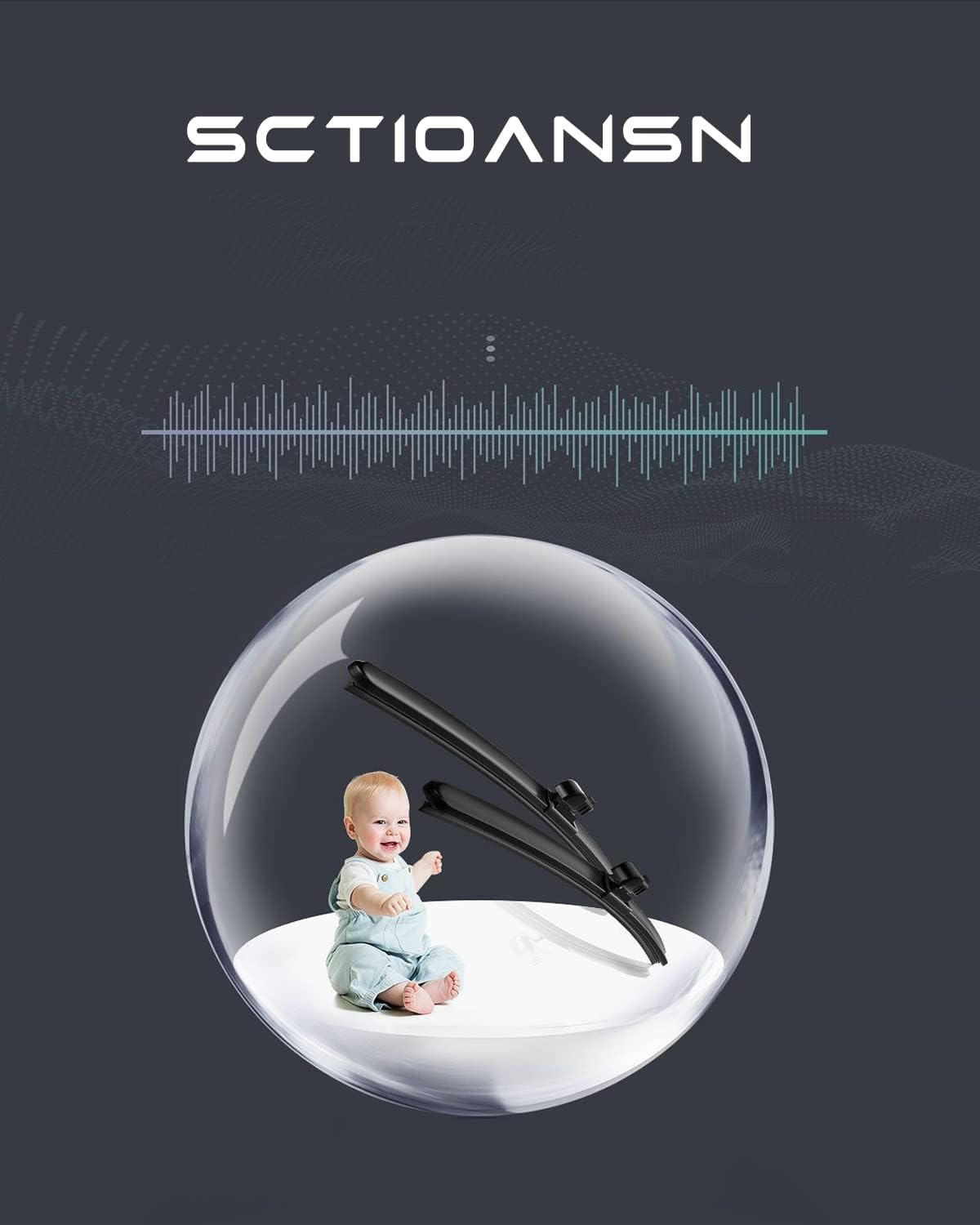 3 Wipers Set-26"+16" Front Windshield Wipers and 14A" Rear Wiper Blade for Toyota CHR 2016-2021-Factory Original Equipment Replacement (Pack of 3)Push Button/Top Lock