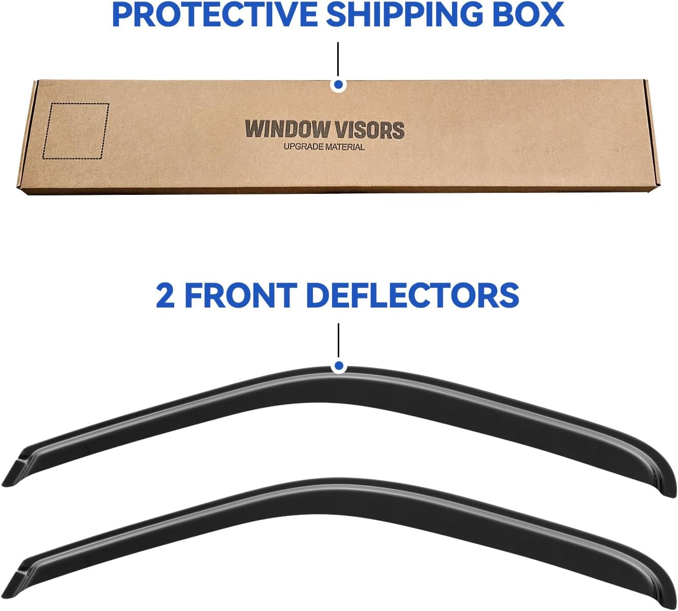 Window Visors Rain Guards for 2000-2006 Toyota Tundra Access Cab, Out-Channel Window Vent Wind Deflectors Visors Shades for 00-06 Tundra Regular Cab, for 2 Front Doors