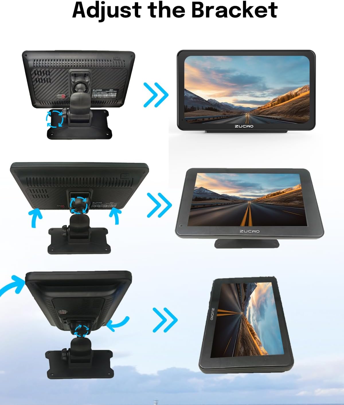 7 Inch Wireless CarPlay Screen for Car, Portable Car Stereo Touch Screen for Apple CarPlay & Android Auto with Backup Camera, Voice Control, BT Music, Navigation, Siri, AUX (Black)