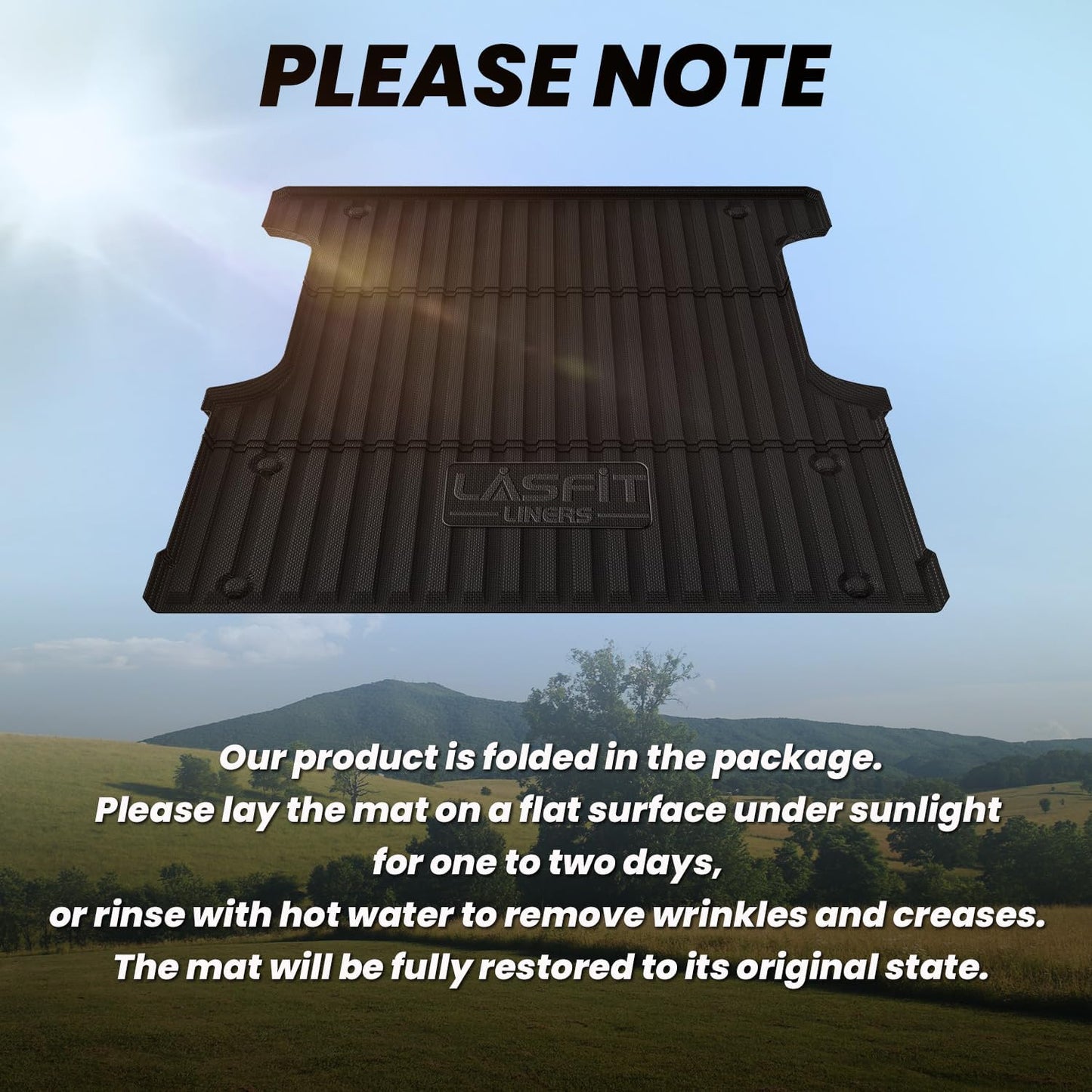 LASFIT Bed Mat for Toyota Tundra 2025 2024 2023 2022 Truck Bed (5.5FT,5.5'), All Weather 5.5 FT Bed Liner for Toyota Tundra Accessories TPE Trunk Mat Cargo Mat, Black