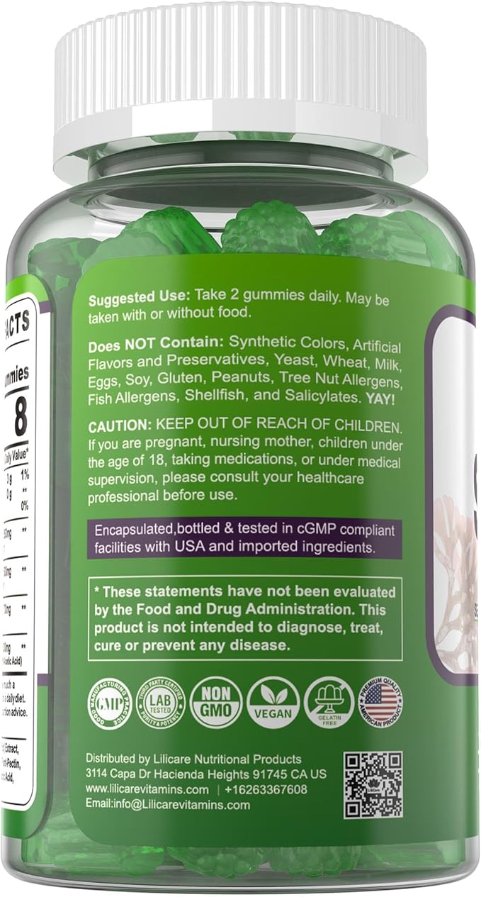 (2 Pack) Sea Moss Gummies - Irish Sea Moss Gummies for Adults & Kids - Advanced Superfood Seamoss Supplement with Organic Bladderwrack & Burdock Root Extract,ACV for Daily Immune, Gut Cleanse, Vegan
