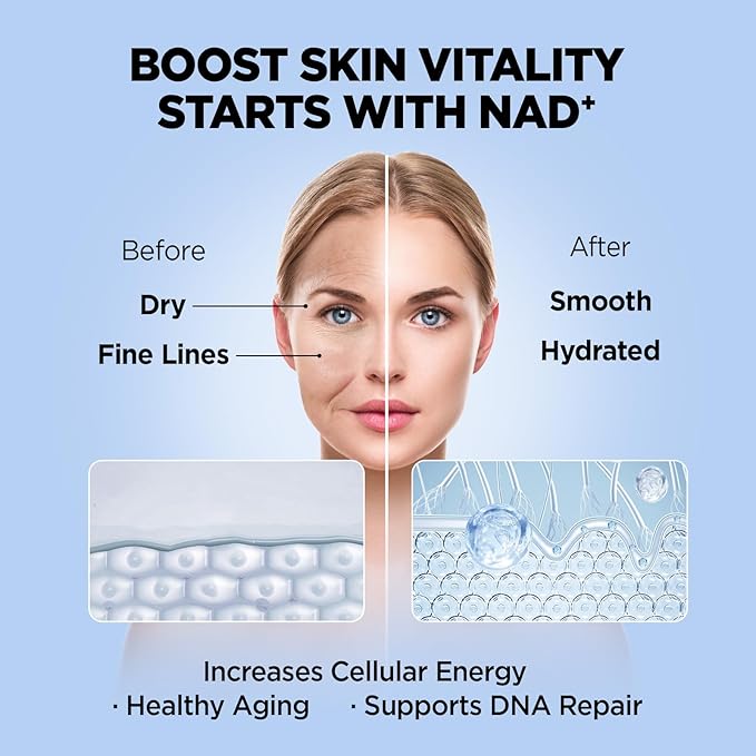 Liposomal NAD Supplement, 1000mg NAD+ Liquid Drops for Women & Men, with Resveratrol, Urolithin A, Quercetin, CoQ10 & PQQ, for Cellular & Metabolism Health, Energy & Anti-Aging, 2 Fl Oz