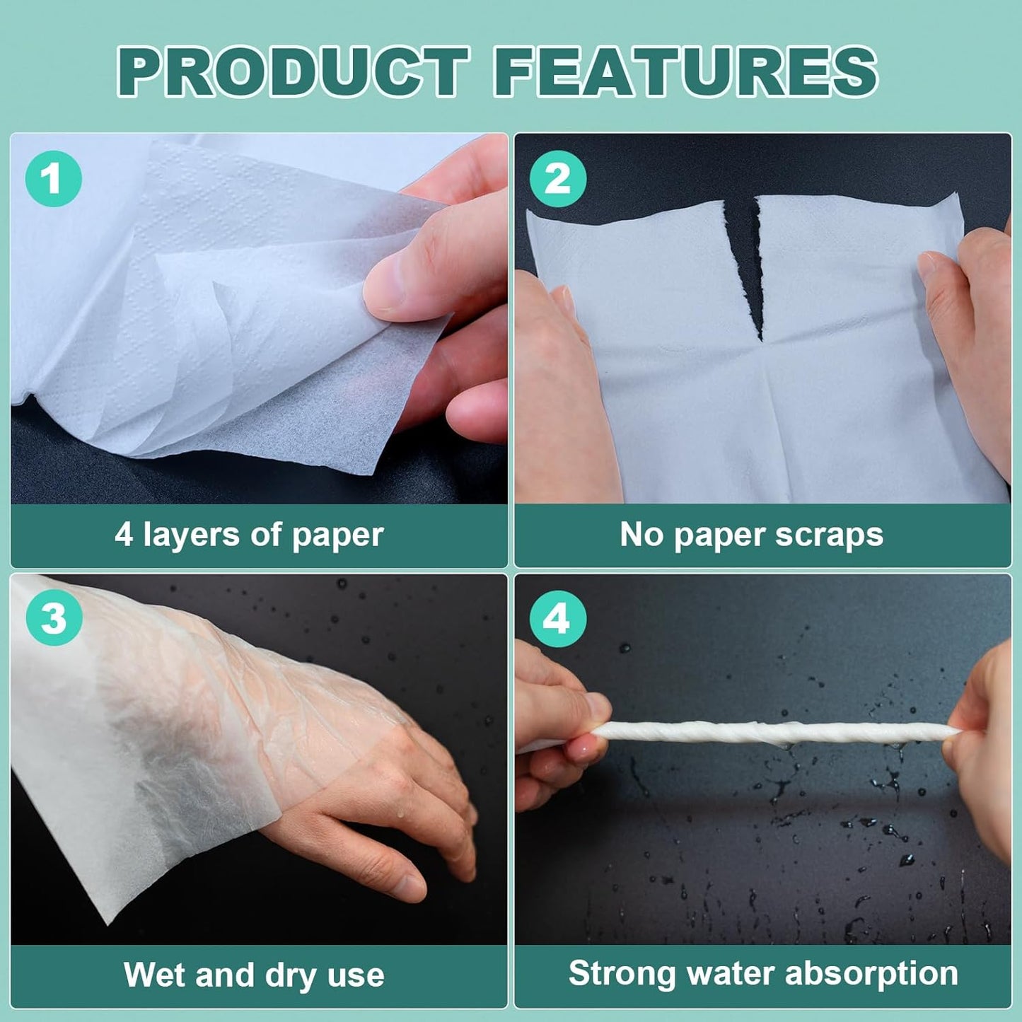 4-Ply Car Tissue Refills (960 Layers) - 8 Pack Travel Size Tissues, Soft & Strong Disposable Facial Tissues for Car, Office, Home - 240 Sheets