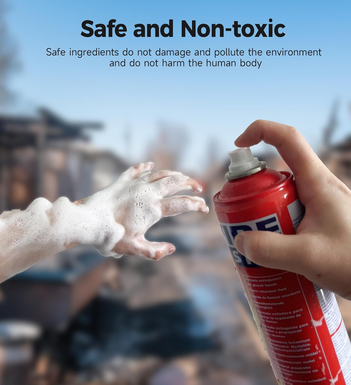 Fire Extinguisher 2-Pack with Mounting Bracket for Home, Kitchen, Car, Grill - Portable Small A, B, C, K Fire Extinguisher - 8-in-1 - Prevents Reignition.