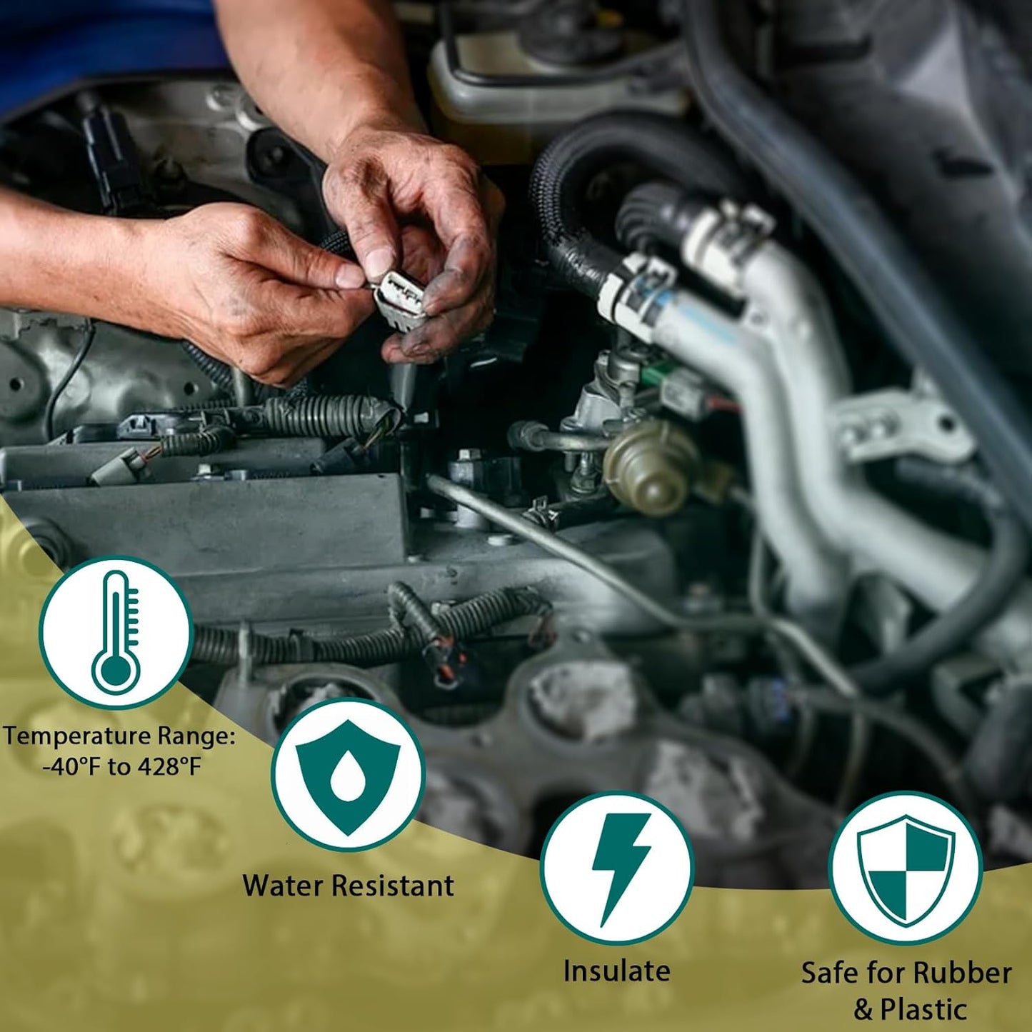 Keze Dielectric Grease Automotive Electrical Grease for Connectors Grasa Dielctrica Battery Terminal Protector Silicone Di Electrical Grease for Ignition Coils Wiring Car Spark Plug, 1 Oz-2 Pack