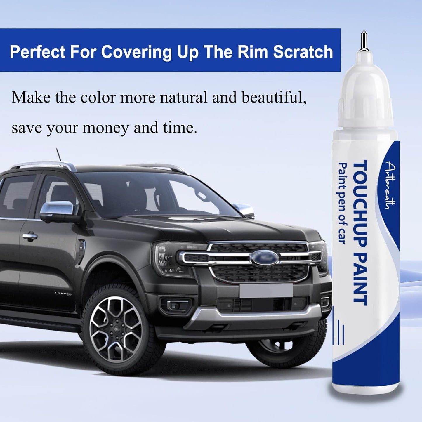 Shadow Black(G1) Touch Up Paint for Ford -Exact Match–Chips and Nicks Car Paint Scratch Repair Kit Automotive Paint Pen for F-150/Mustang/Transit/Explorer/Ranger/Escape/Edge