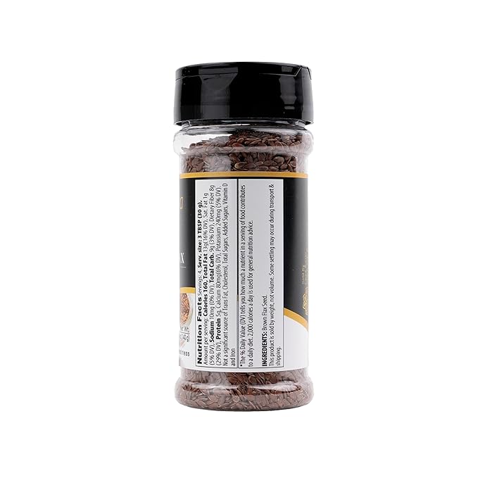 GranAroma Brown Flax Seeds, Baking, Egg Replacement, Linseeds (4.96 Ounce)