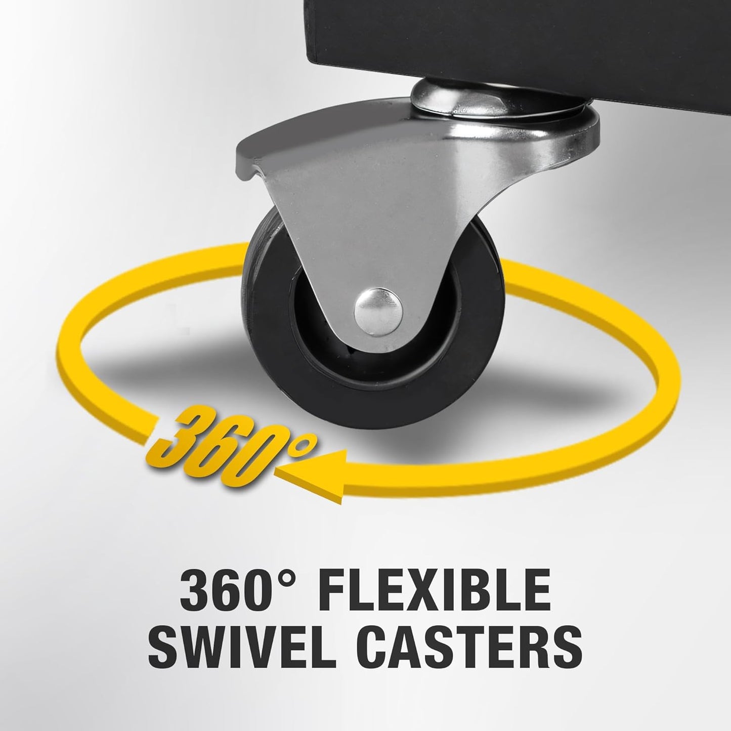 YELLOW JACKET Mechanic Rolling Stool 250 Lbs Capacity, Garage Stool on Wheels with Tool Tray Storage, Work Stools with Wheels for Garage, Shop, Mechanic Chair with Wheels, Auto Repair