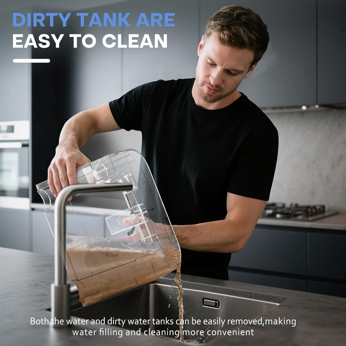 Portable Carpet and Upholstery Cleaner Machine - Multi-Surface Cleaner, Couch & Rug Shampooer with Powerful Suction, Handheld Cleaner for Pets, Spot, Stain, Car & Auto Detailer, Silver