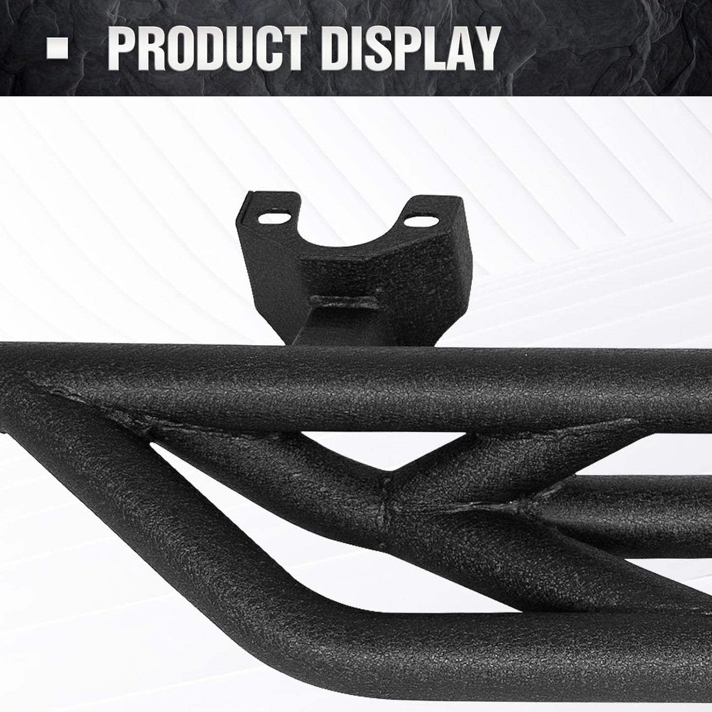 for Jeep JK Running Boards Drop Side Steps Compatible with 2007-2018 Jeep Wrangler JK 2 Doors, Heavy-Duty Steel Nerf Bars Step Plates Rock Sliders Rails (Off-Road, Black)