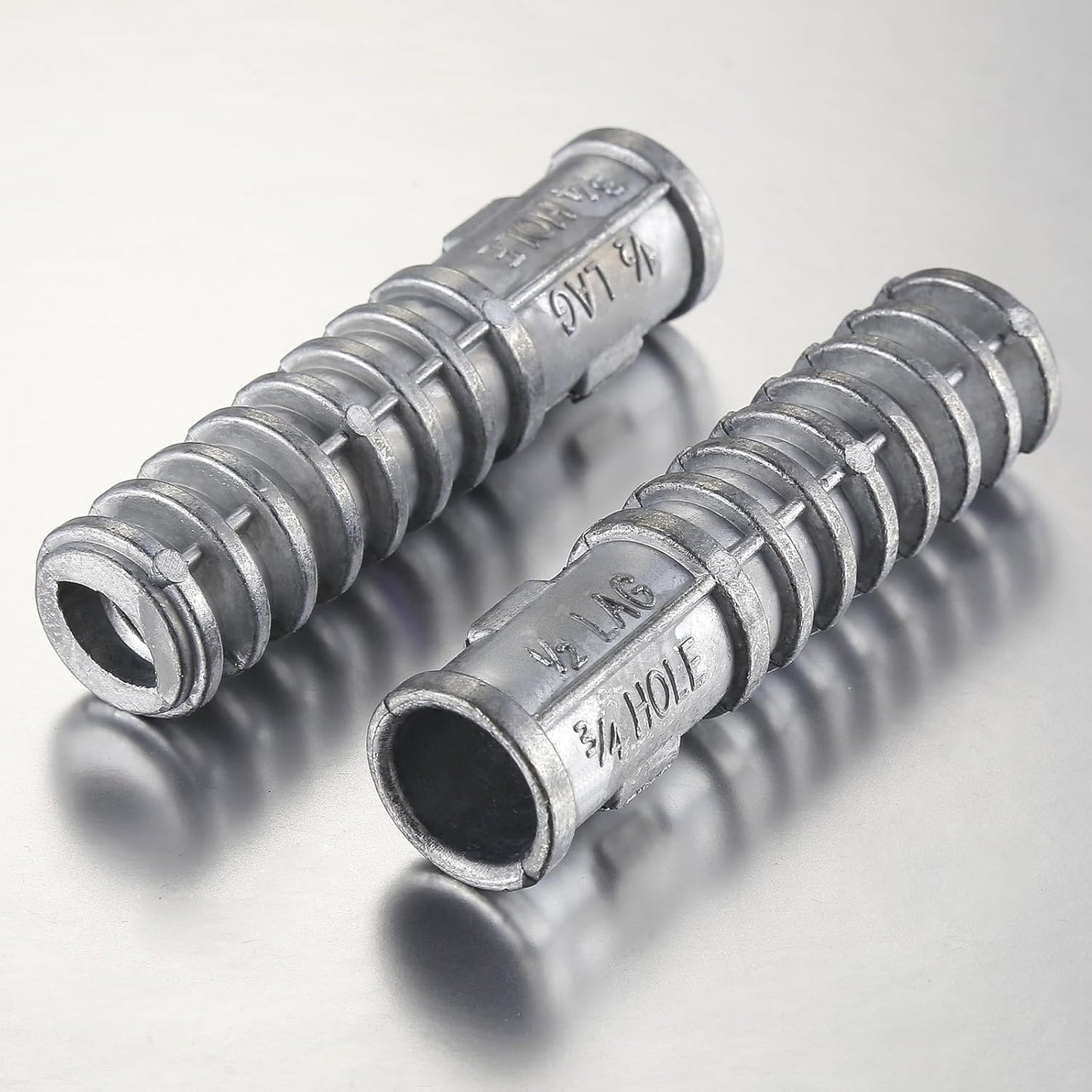 Wensilon(50pcs) 1/2 * 1-3/4 Lag Shield Anchor Long Zinc Alloy Bolts Concrete Anchors, Zinc Alloy Masonry Anchors Hole