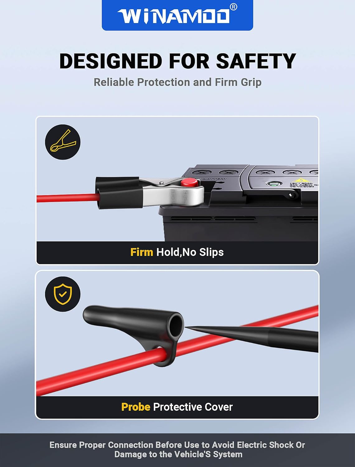 Test Light Automotive 5-90V Digital LED Circuit Tester with Voltage Display, Auto Bidirectional Voltage Tester, Electric Test Pen with Extended Spring Wire & Probe for Car RV Fuse Checker
