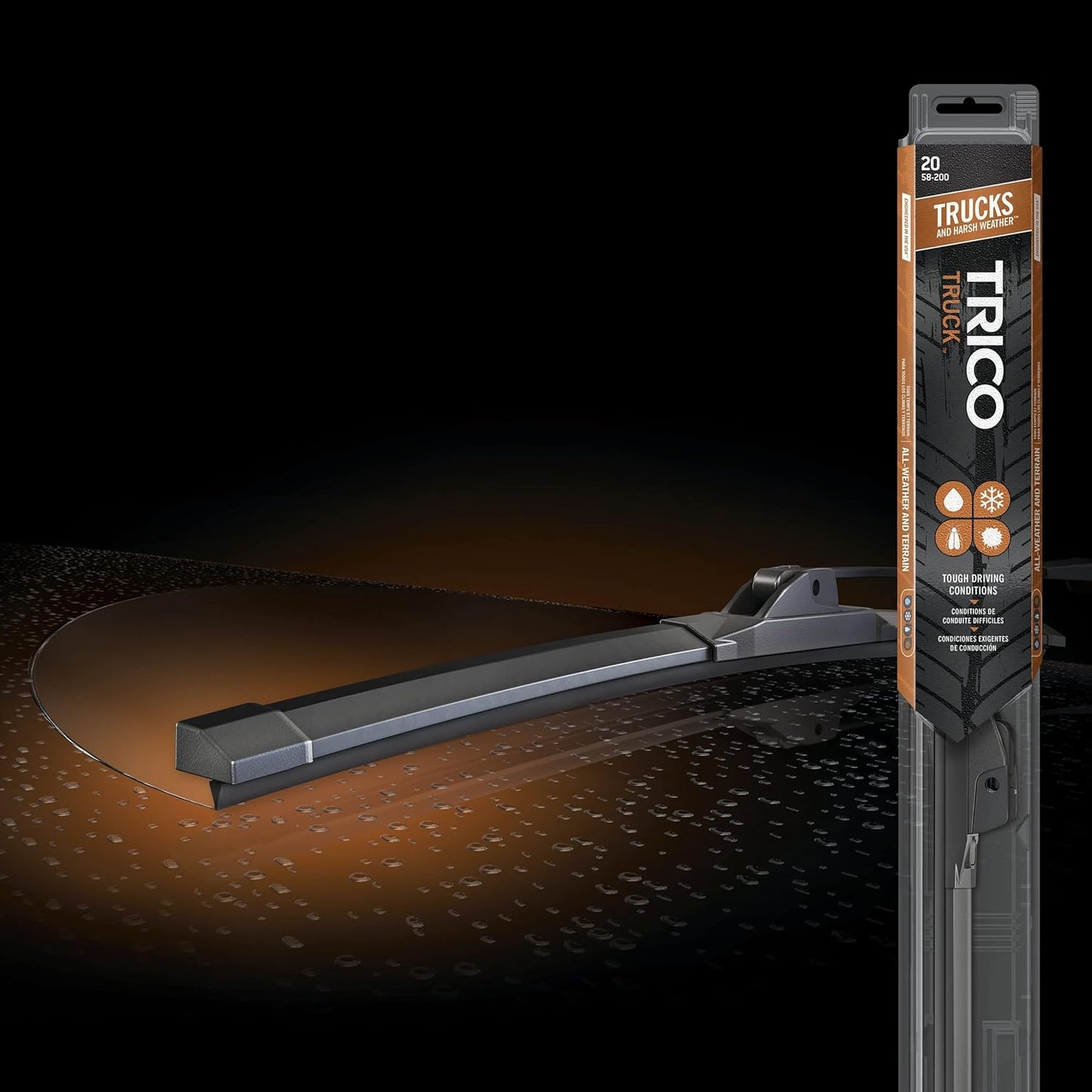 TRICO Solutions™ Truck 26 Inch & 16 Inch Pack of 2 High Performance Automotive Replacement Windshield Wiper Blade for Select Toyota, Hyundai, Kia, Subaru, and Ford Models (58-2616)