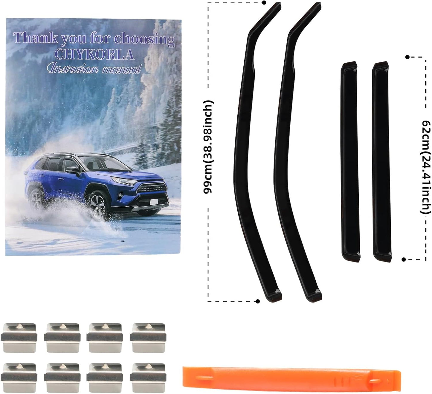 in Channel Window Visors for Ford Explorer 2020 2021 2022 2023 2024 2025, Durable Rain Guards, Vent Window Visors Shades, Wind Deflectors for 20-25 Explorer, 4PCS