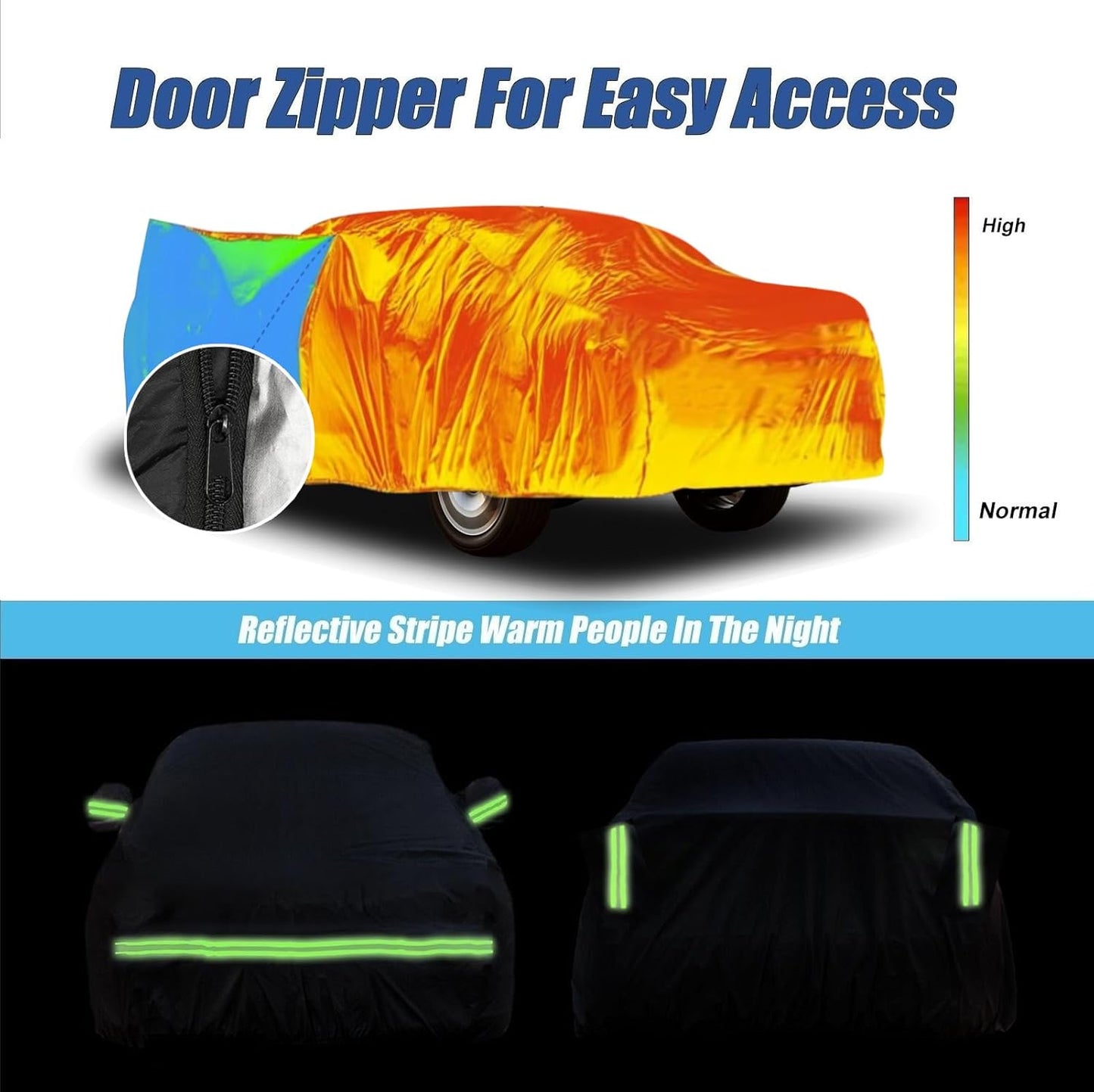 Waterproof Car Covers for 2021-2023 Hyundai Santa Cruz (Black) 210T Custom Outdoor Storm Hood