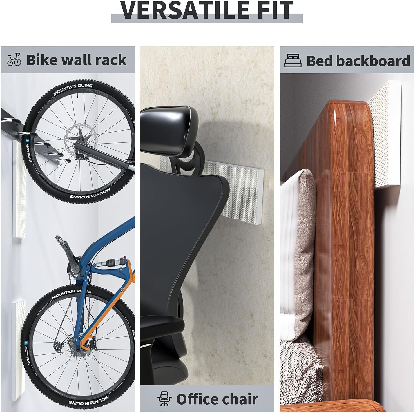 GWP02S Garage Wall Protector Car Door Protectors, Garage Accessories, Parking Stopper for Garage, Tool-Free, Designed in Germany (2-Pack White)