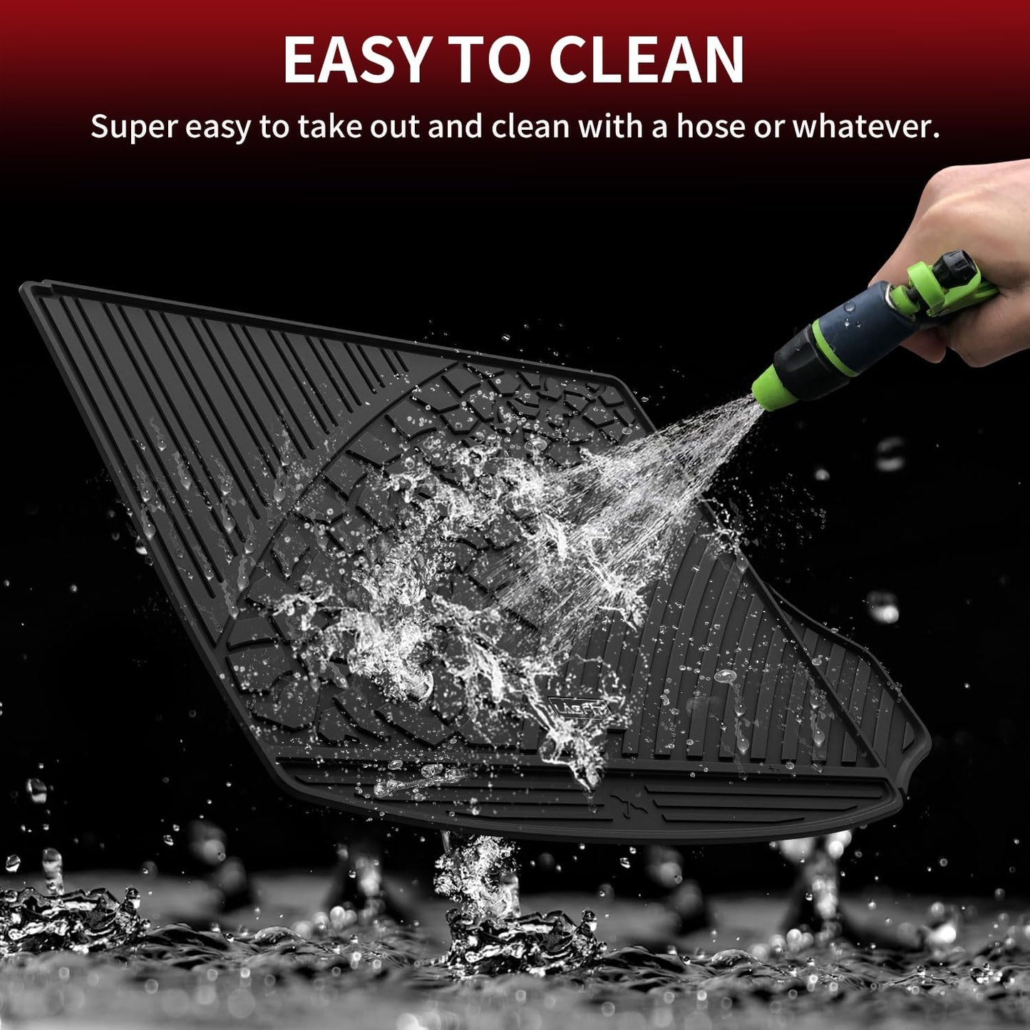 LASFIT Trunk Mat for Jeep Grand Cherokee 2022-2025 5-Seat (Include 4xe, NOT for L) All Weather TPE Custom Fit Cargo Mat Trunk Liner Cargo Liner, Black