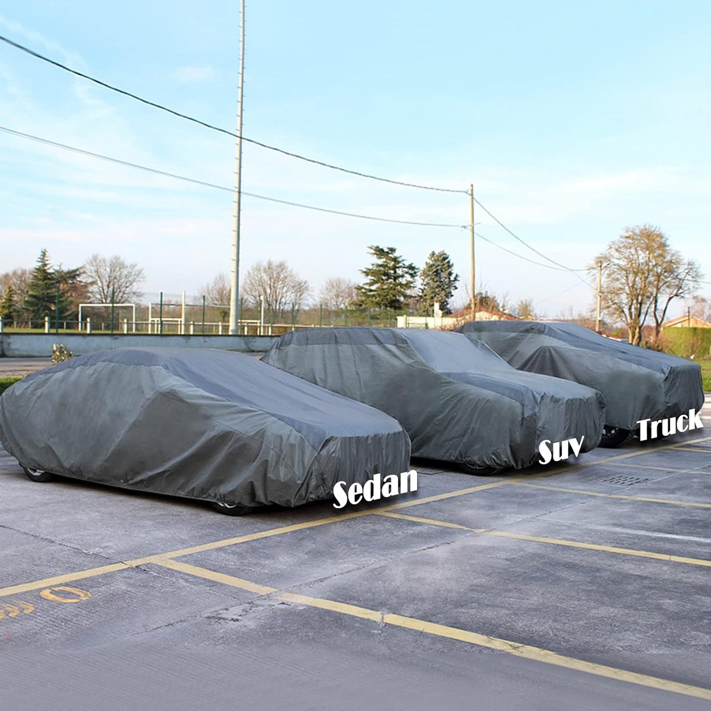 XCAR Ultra Light Waterproof Truck Car Cover for Automobiles All Weather Protection, Windproof & Breathable, Fits Cars Up to 250"
