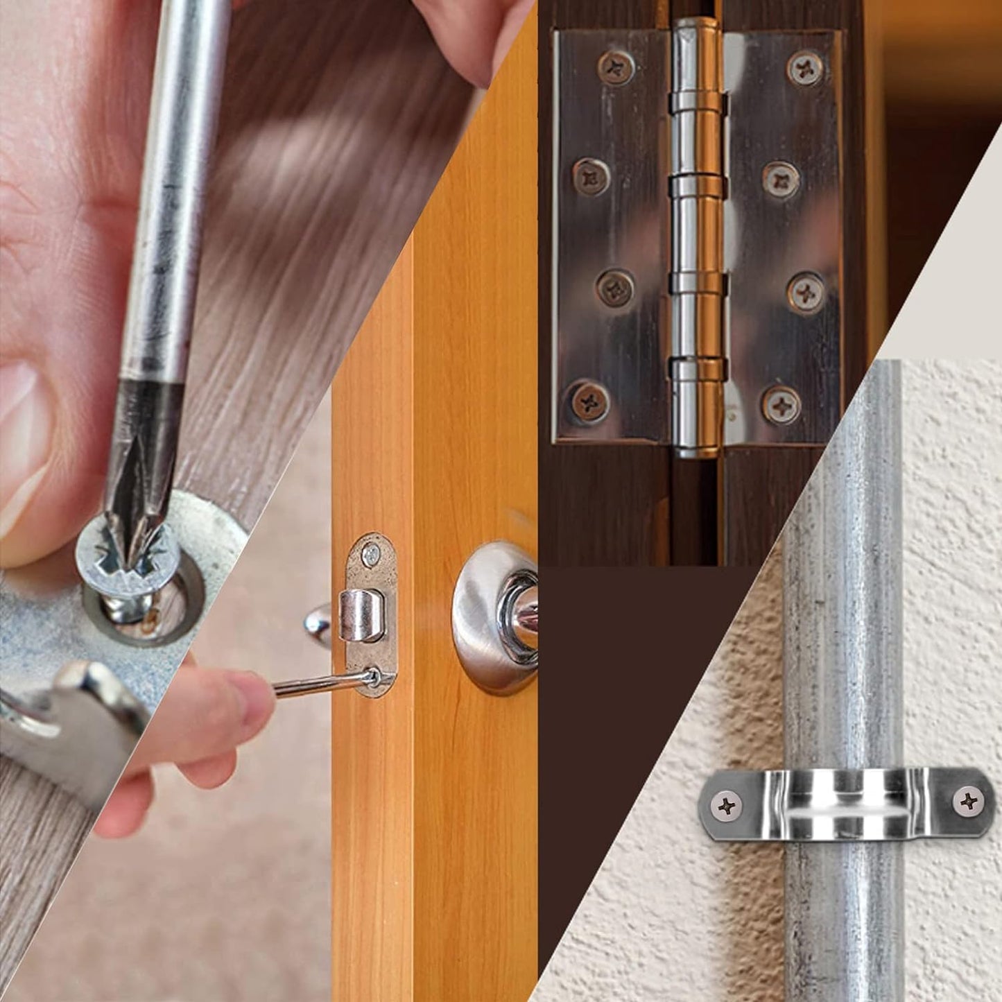 #14 x 3-1/4" Wood Screw 100Pcs 18-8 (304) Stainless Steel Screws Flat Head Phillips Fast Self Tapping Drywall Screws by SG TZH