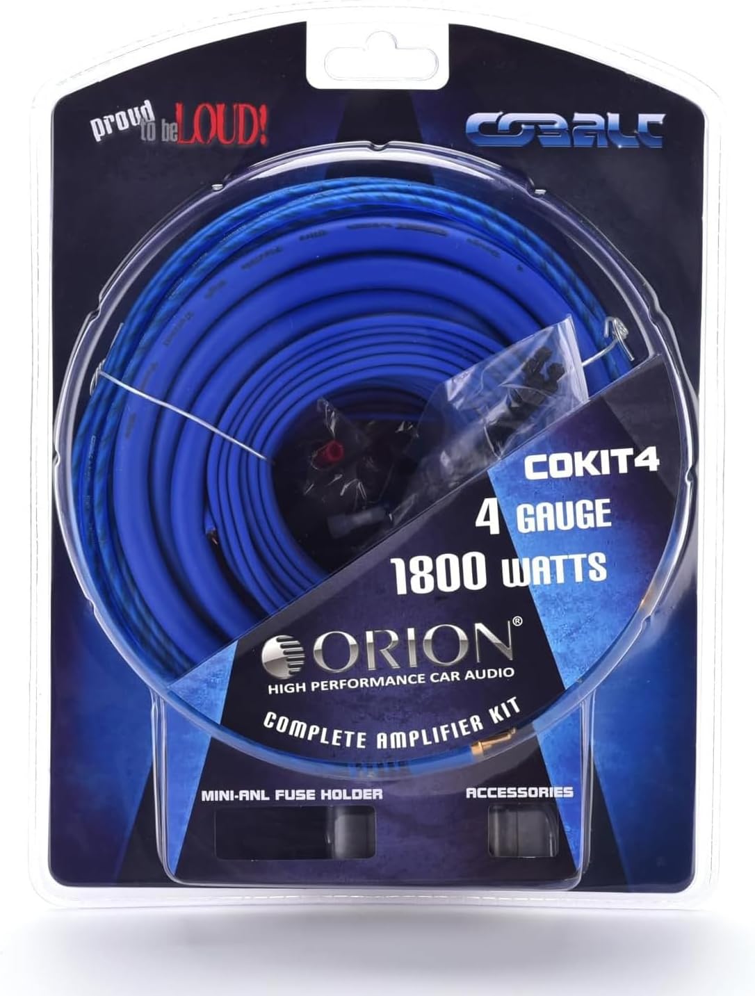 ORION CBA2000.1D Amp 2000W Max Amplifier + COKIT4 4GA Wiring Kit Combo for Car Audio VC Systems