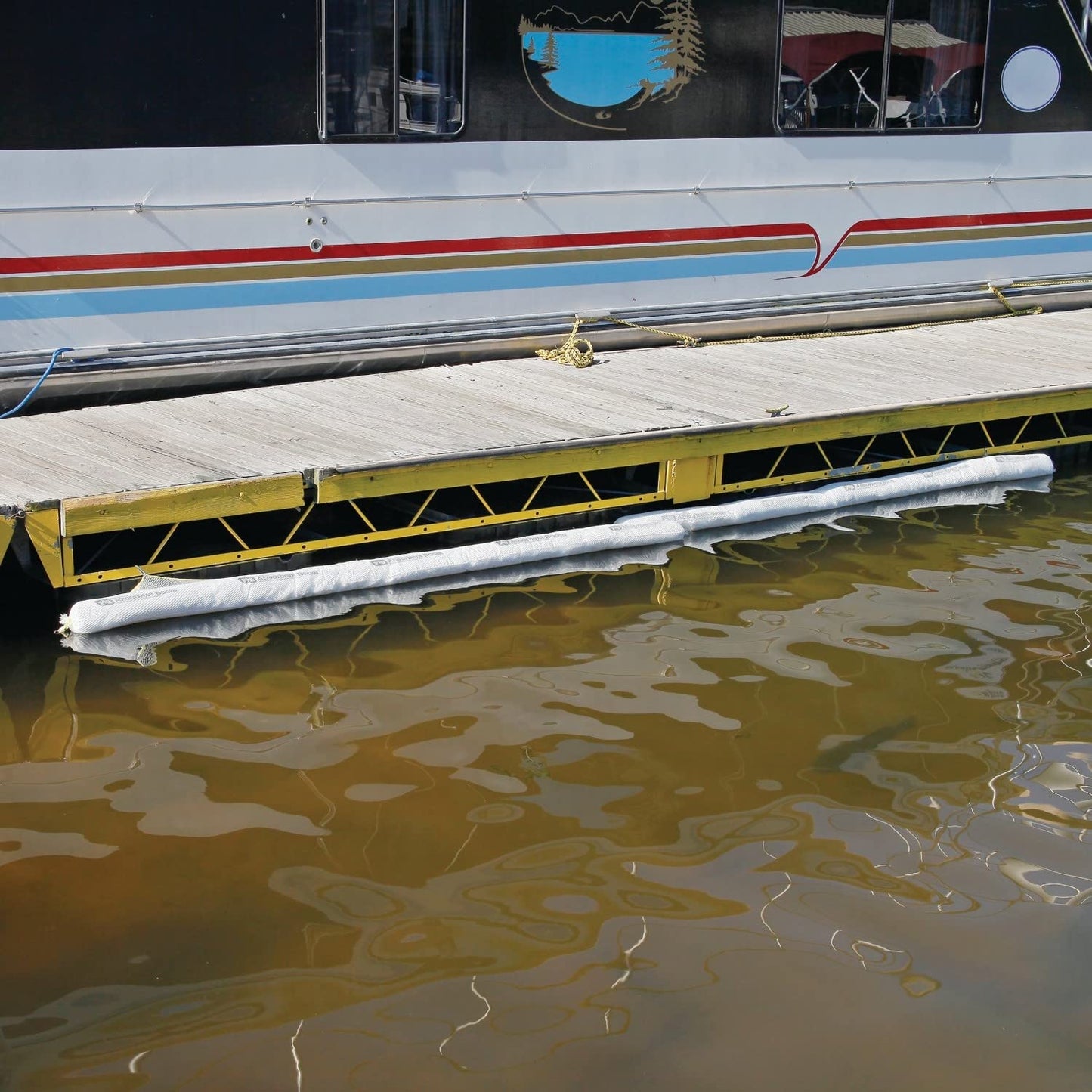 PIG Oil Boom - Oil-Only Absorbent Boom - 8 Pack - 3" x 10' Boom - Absorbs up to 2 gallons per Boom - BOM406