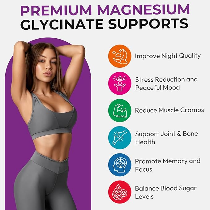 Magnesium Glycinate Gummies 600mg, Sugar Free Chewable Magnesium Gummies for Men & Women, Supports Evening Routine & Inner Balance, No Melatonin, Gluten Free, Non GMO, Vegan, 60 Days Supply