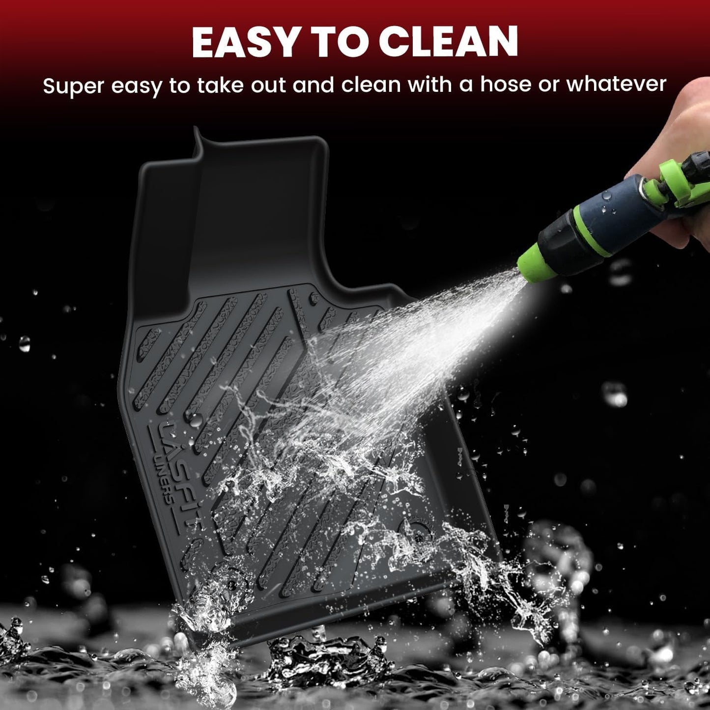 LASFIT Floor Mats & Cargo Liner Fit for Mazda 3 2025 2024 2023 2022 2021 2020 2019(Only Fits Sedan Models) All Weather TPE Floor Liners Front & Rear Row Full Set Accessories - Black