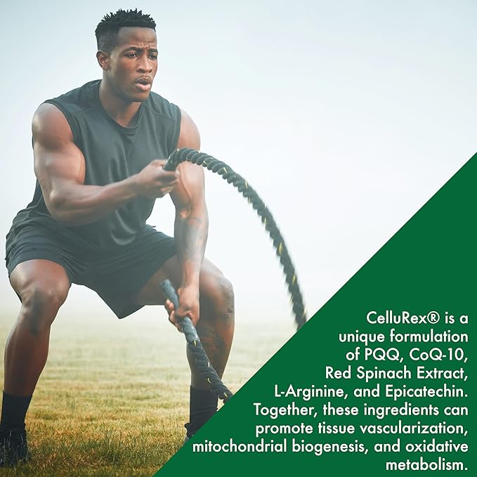 Health Thru Nutrition CoQ10 Plus PQQ and Red Spinach | Cellurex | Cellular Optimizer for Brain Circulation Energy and Mitochondria Function Support | Certified Vegan | Non-GMO (Pack of 60)