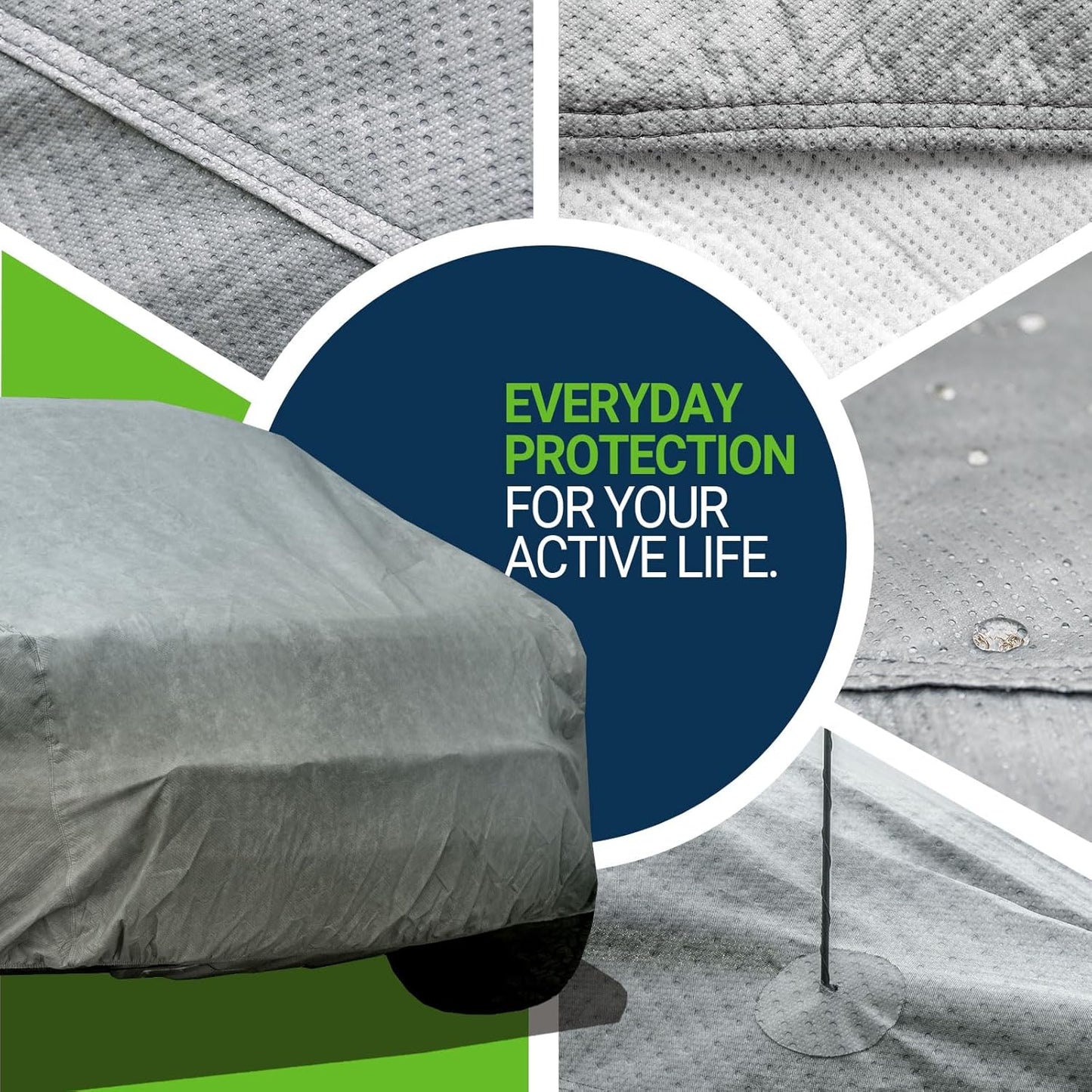 All Weather Waterproof Truck Cover, 7-Layer Non-Woven Cotton Truck Covers for Automobiles Car Snow Cover, Full Exterior Covers, Winter Rain Sun Sedan, Grey, Size Truck T3 241”-250”