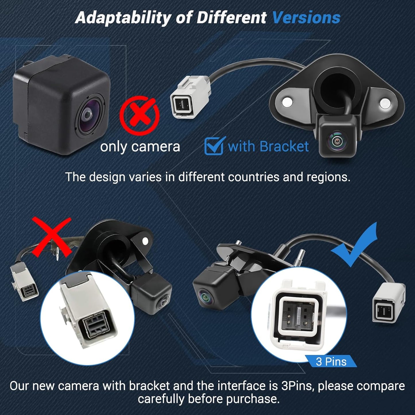 86267AJ10A Upgrade Rear View Backup Camera Compatible with Subaru Legacy Outback 2010-2014, 170° Wide Angle Park Assist Camera Replace 86267-AJ10B, 86267-AJ10A, 86267-AJ100