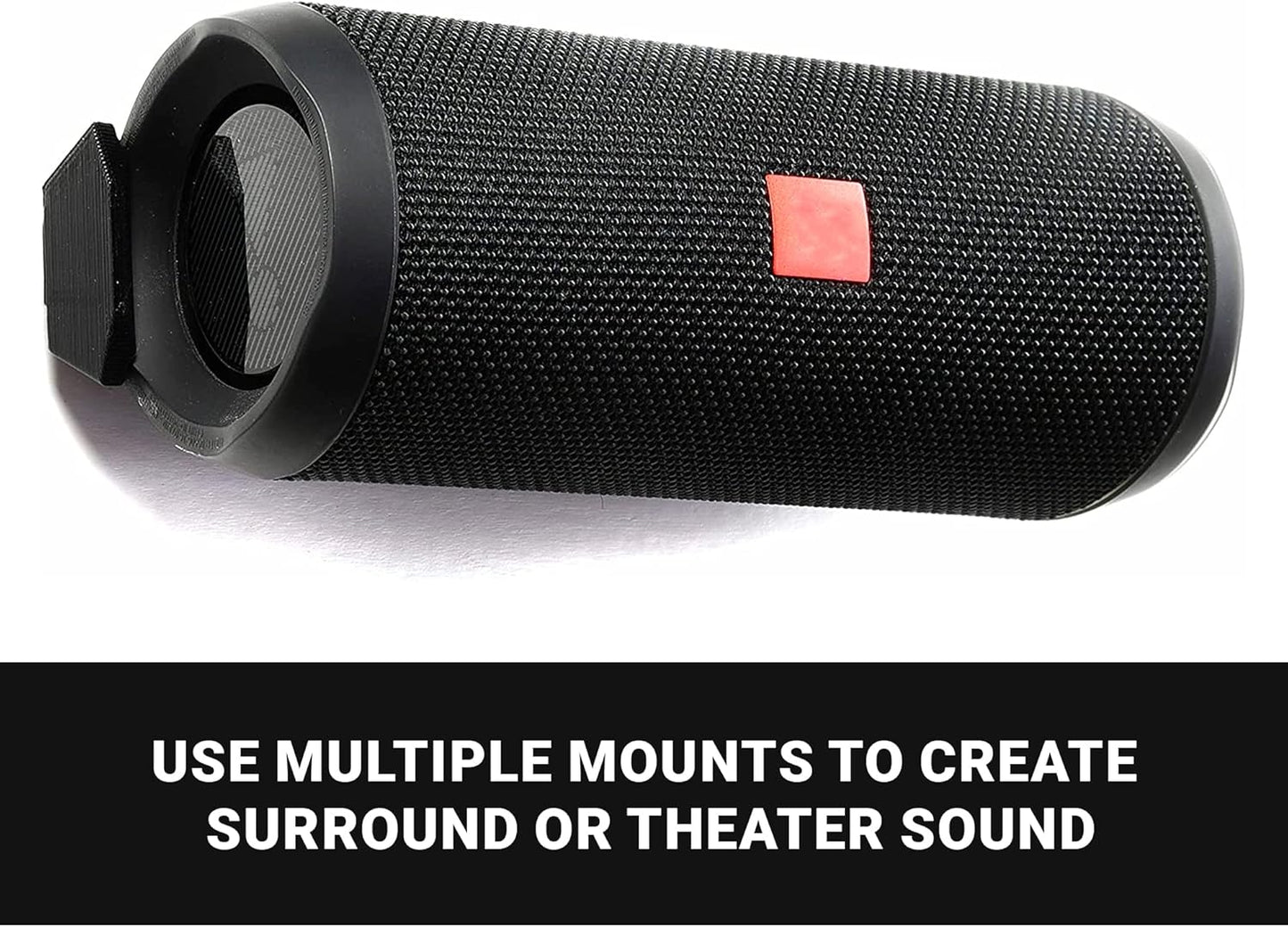 Spartan Mounts Compatible with JBL Flip 5 Bluetooth Speakers | Low Profile Wall Mount Anywhere Design for Home, Office, Studio, Garage, Dorm, Patio, Auto, Boat, Golf Cart | Made in USA