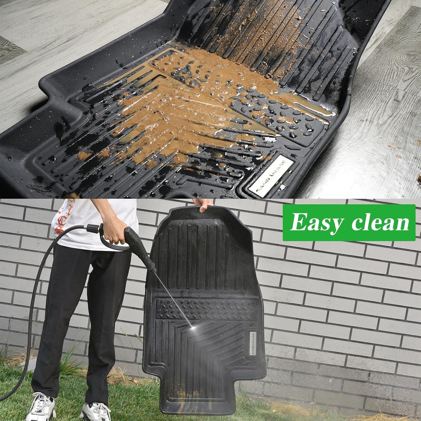 Floor Mats & Cargo Liner for 2024 2025 Mazda CX-90 CX90 PHEV 8 Seats(Not Suitable for 6 & 7 Seats) TPE All Weather Protection 3 Rows Car Floor Liners & Trunk mat for CX 90