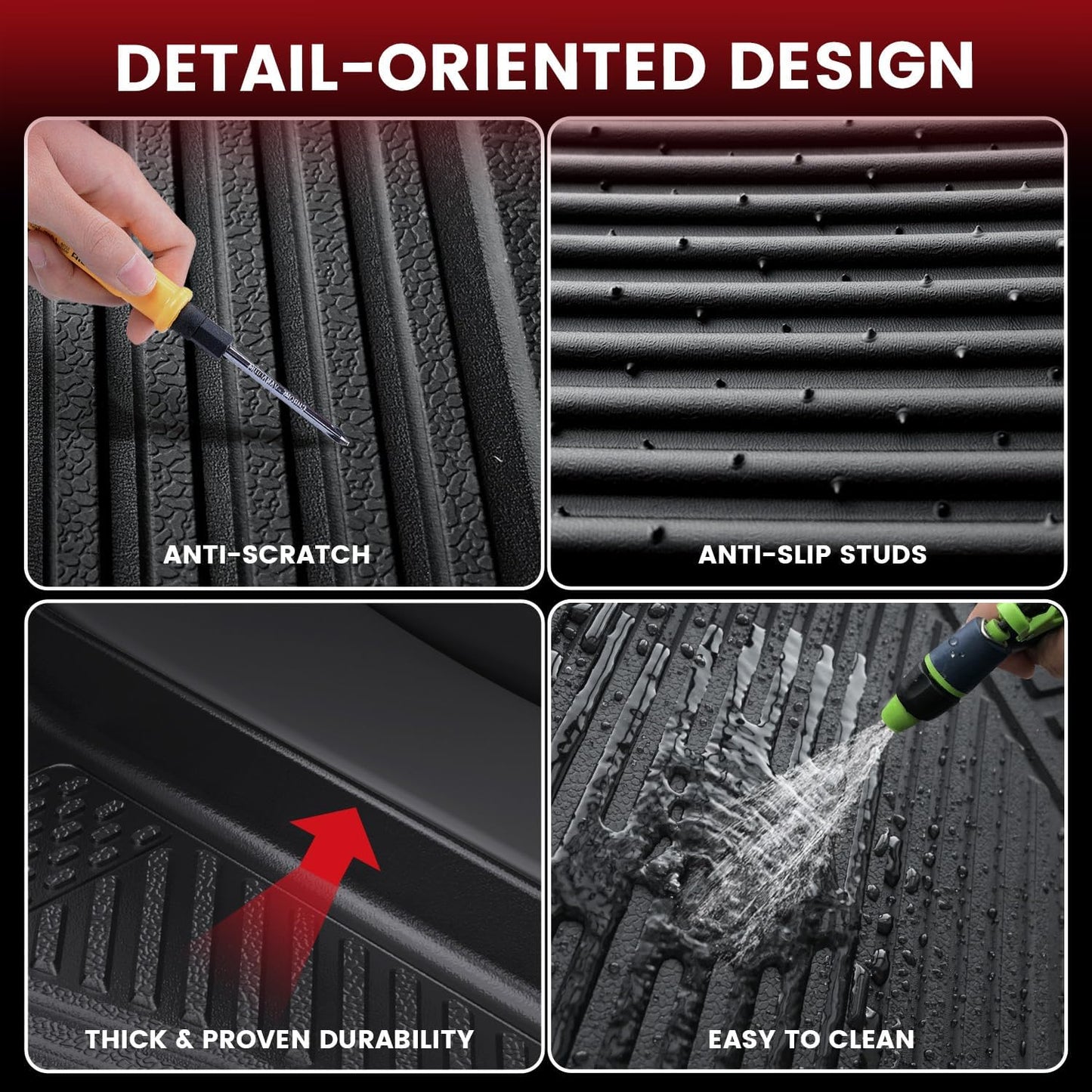 LASFIT Floor Mats&Trunk Mat for Lexus NX/ NX250/ NX350 2022-2025 (Not Fit for NX350h/ NX450h+), All Weather Car Mats TPE Floor Liners Accessories Front & Rear Rows & Cargo Liner, Black