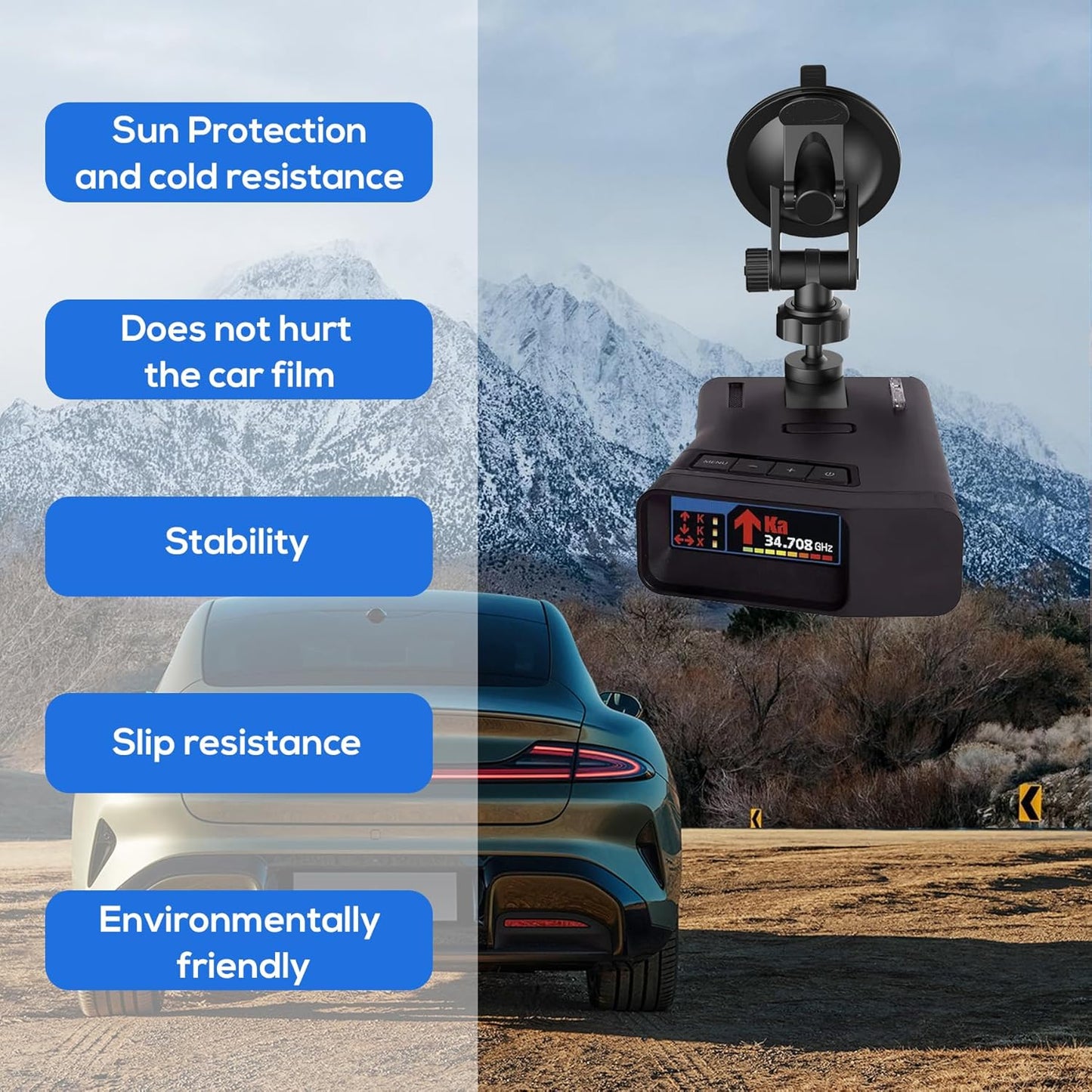 Super Radar Detector Mount,Super Car Windshield,Dashboard Suction Cup Bracket,Compatible with Uniden R7 R8 R8w Radar Detector (for Uniden R7/R8 Radar)