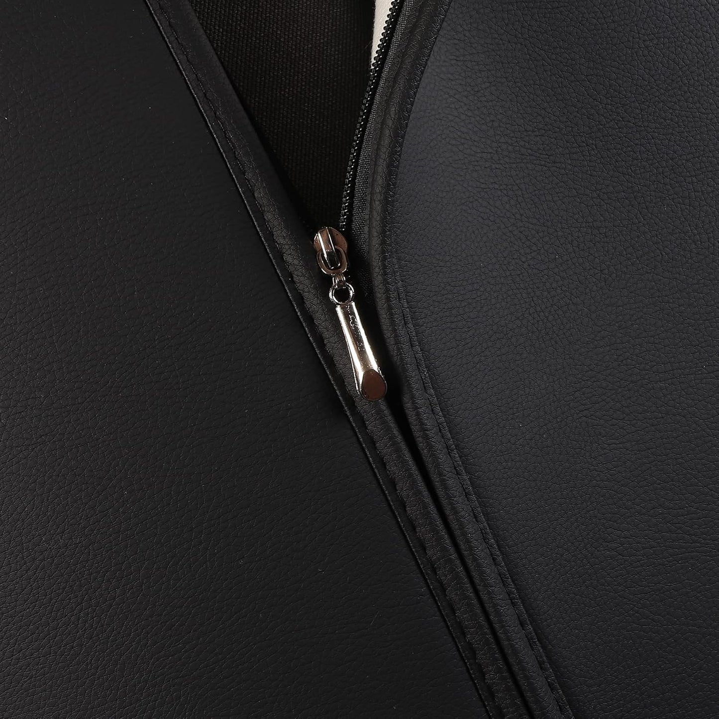 JOJOBAY Car Seat Covers for Dodge Ram,Fit Ram 2009-2025 1500/2500/3500 Pick-up Truck,Crew,Regular,Quad,Mega Cab,Waterproof Synthetic Leather Rear Seat Cover,Black-Grey