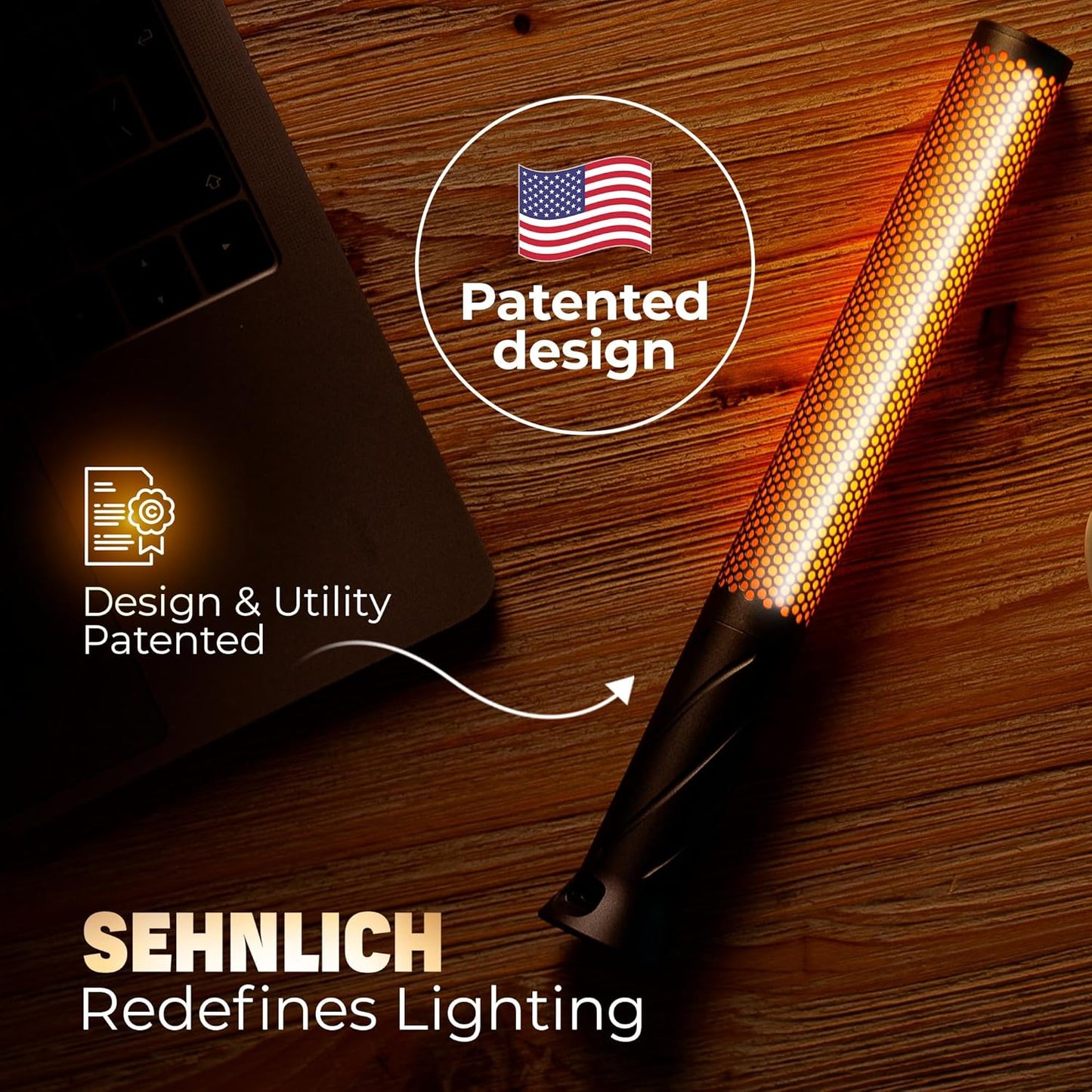 LED Candle Light, Cordless Table Lamps, Bedside Lamps w/2 Modes, Rechargeable Candlestick, Modern Table Lamp w/2600 mAh Battery, nightstand lamp, Bedroom lamp