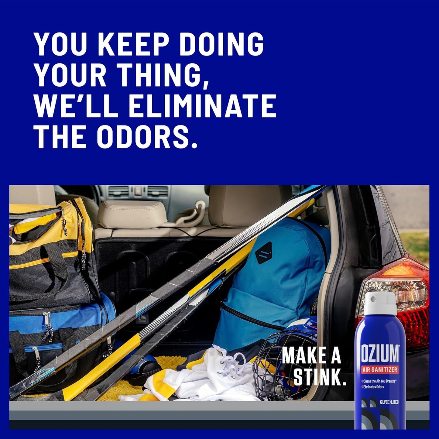 Ozium 3.5 Oz. Air Sanitizer & Odor Eliminator for Homes, Cars, Offices and More, Carbon Black Scent, 2 Pack