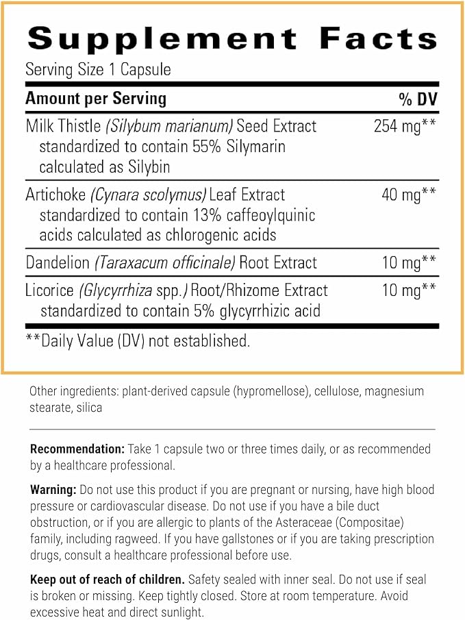 Integrative Therapeutics Super Milk Thistle X - Herbal Supplement for Liver Health Support with Milk Thistle, Licorice Root Extract & More* - Gluten-Free & Dairy-Free - 120 Capsules (120 Servings)