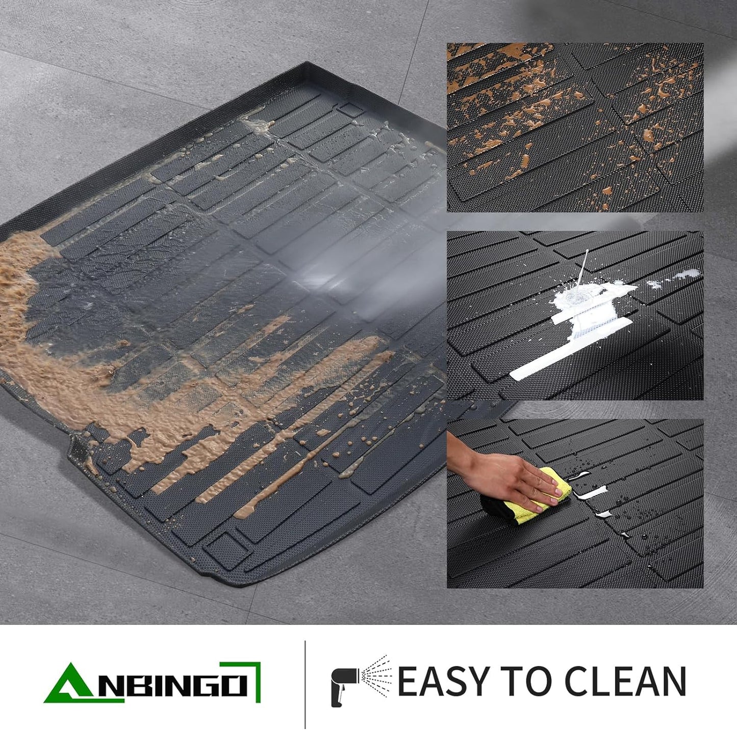 ANBINGO®-Floor Mats & Cargo Liner for Nissan Kicks 2018-2024 All Weather Protection TPE Anti-Slip Car Full Set Floor Liners Custom 2024 Kicks Mats Accessories