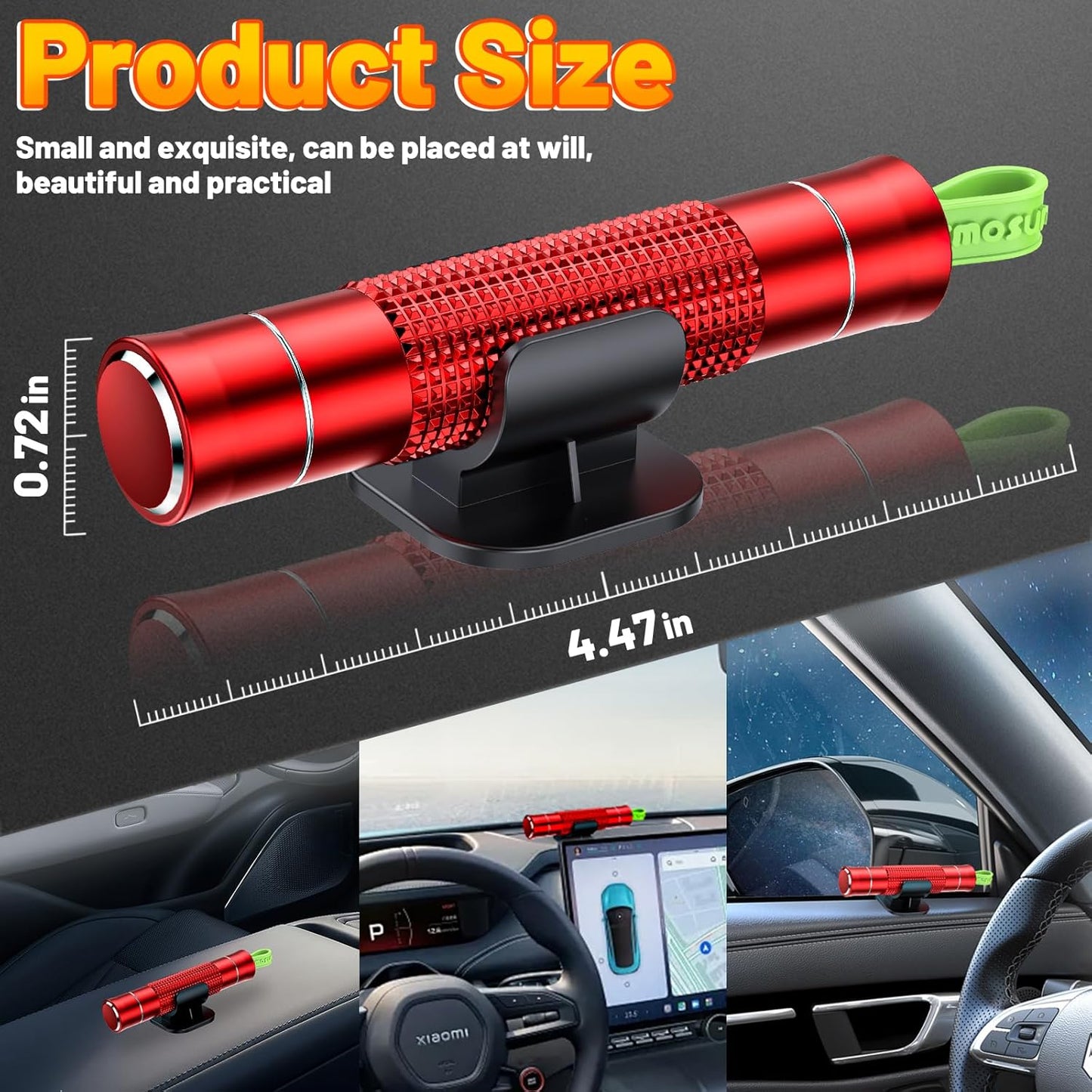 Safety Hammer - Safe Hammer Glass Breaker Under Water, Upgraded Antiskid, Car Hammer Seatbelt Cutter Car Window Breaker Emergency Escape Tool, Safe Hammer Glass Breaker for New Cars (2PCS Red)