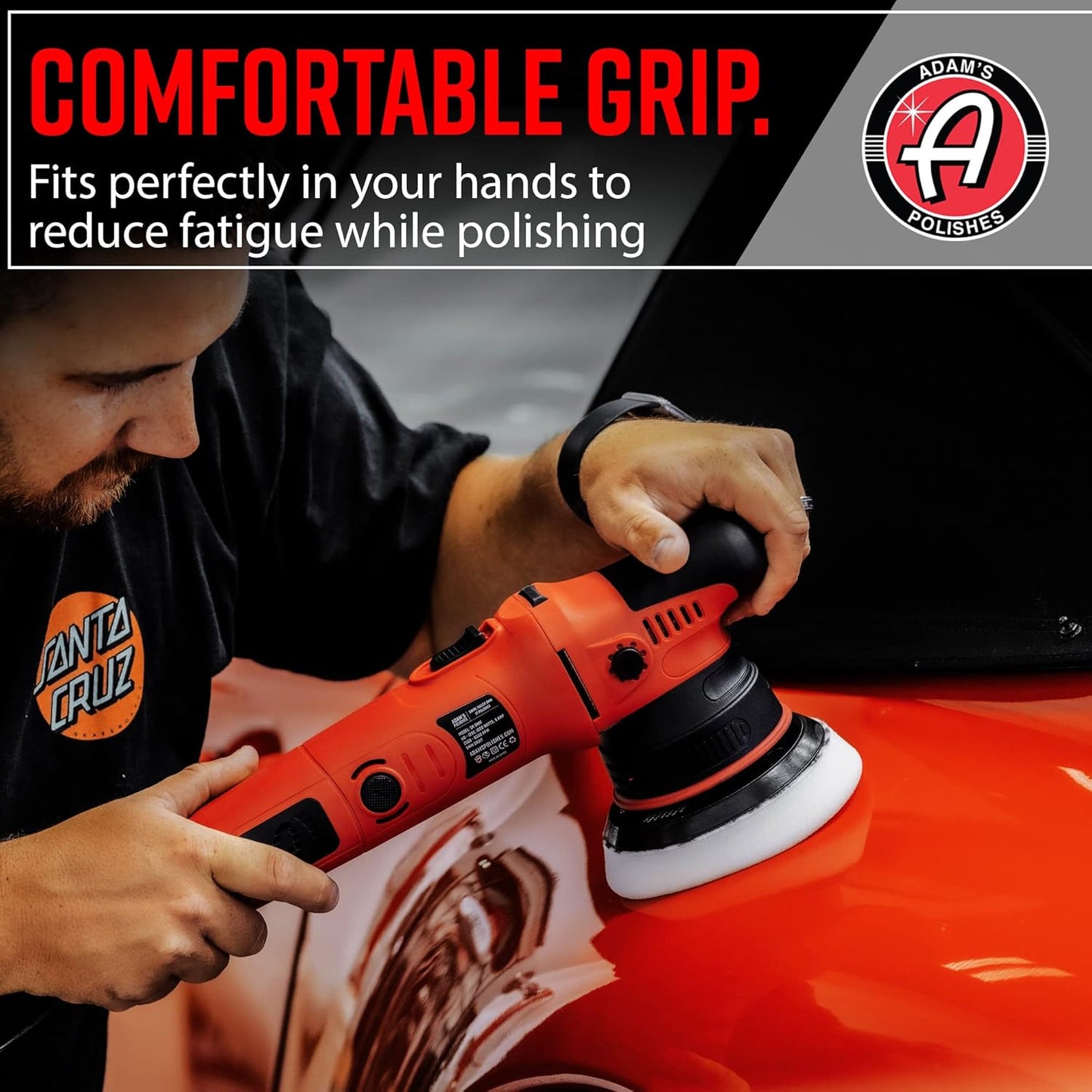 Adam's 9mm Dual Action Car Polisher - Buffer Car Scratch Remover for Car Detailing