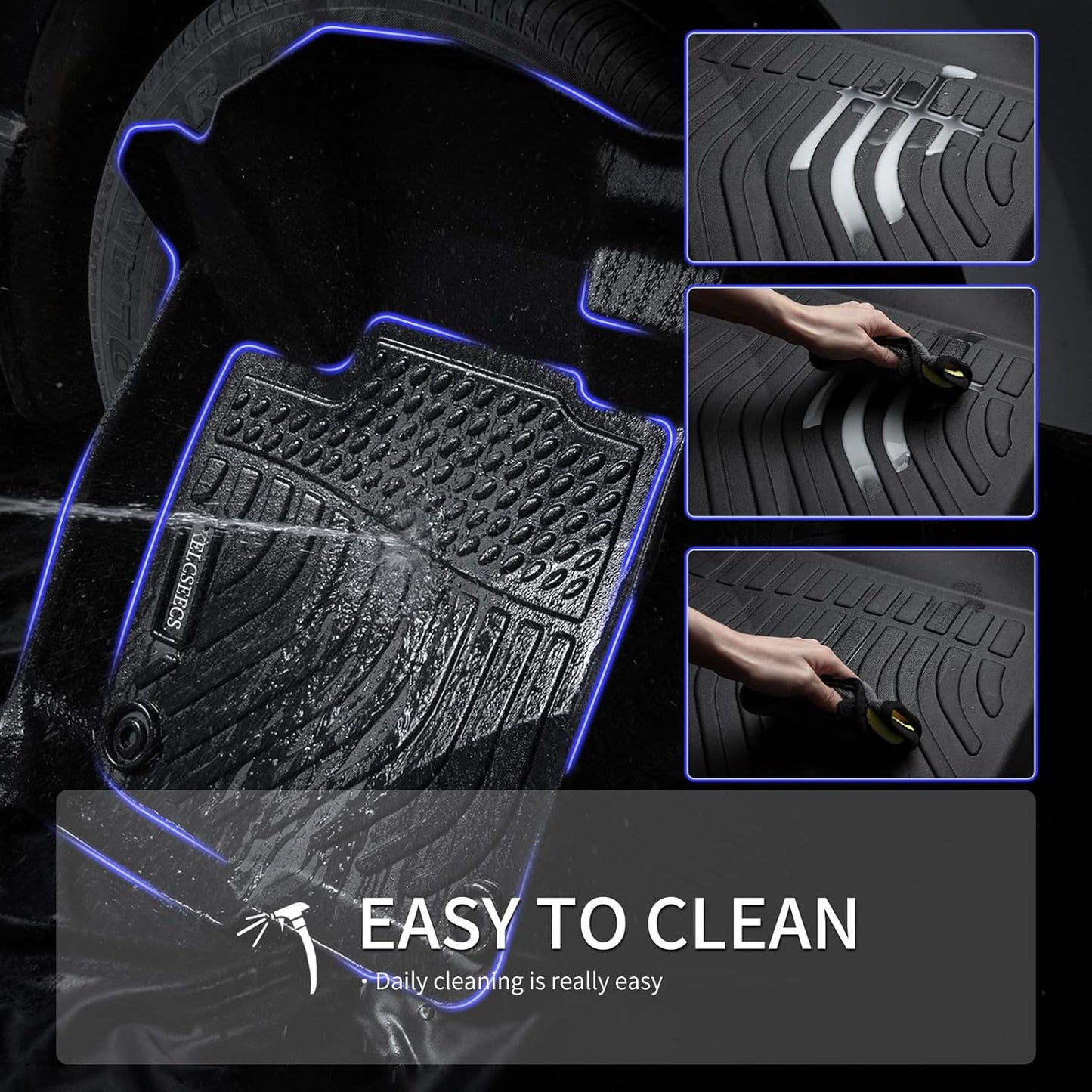 KELCSEECS Floor Mats Custom for 2026 2025-2019 BMW X7 40i, M50i, M60i (only fit 6 Passenger) Car Mats TPE Odorless Automotive Floor Liners BMW X7 Front& Rear& 3rd Row Accessories